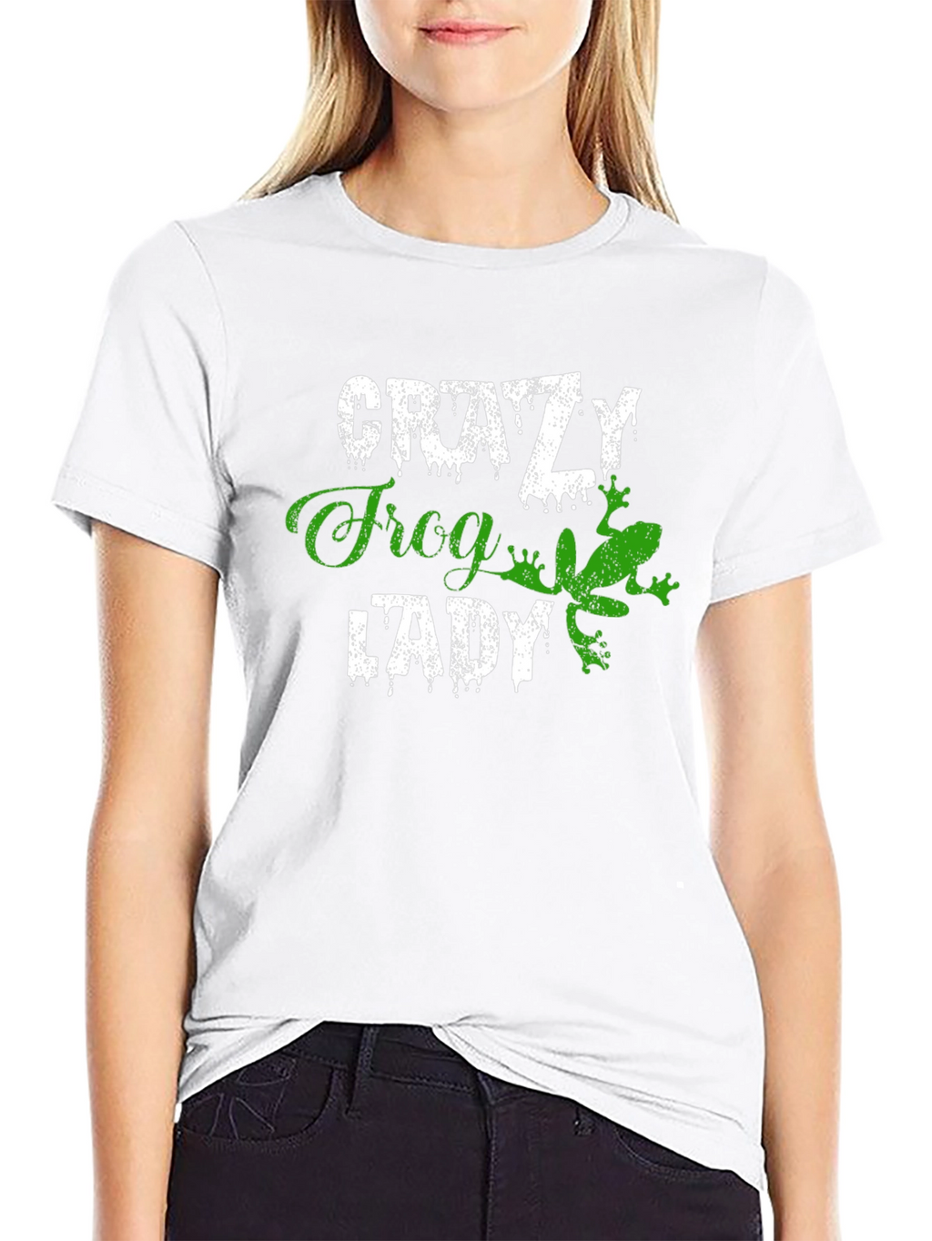 Crazy Frog Lady Graphic T-Shirt