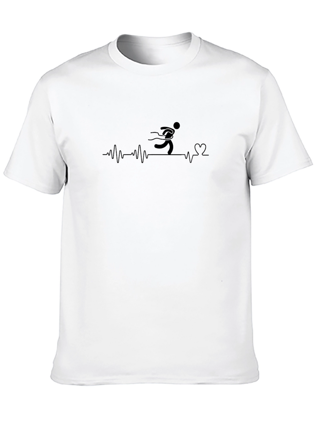 Heartbeat Runner Black T-Shirt