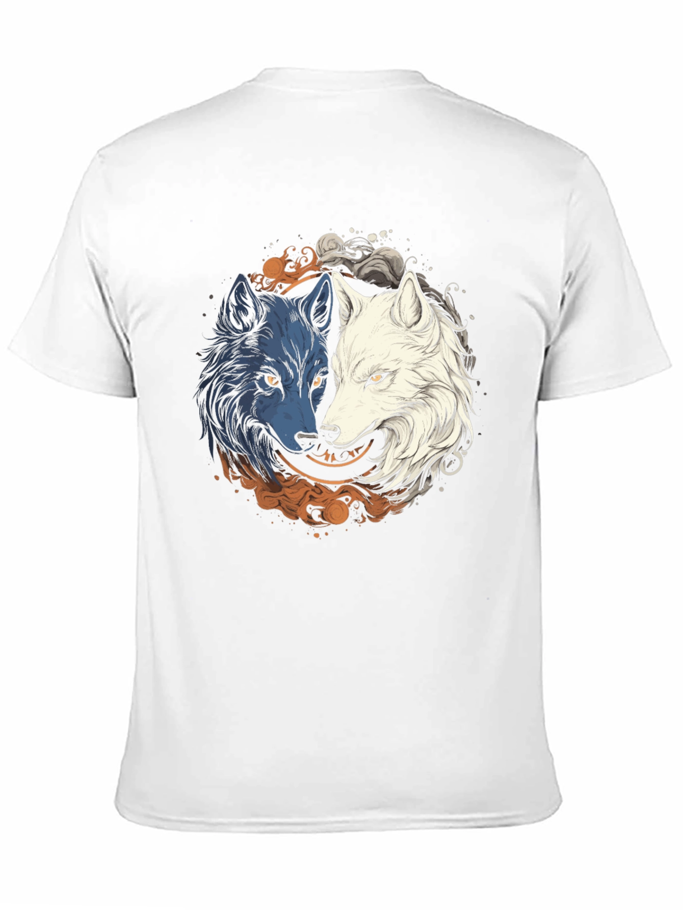 Yin Yang Wolf Graphic Tee - Harmony & Balance