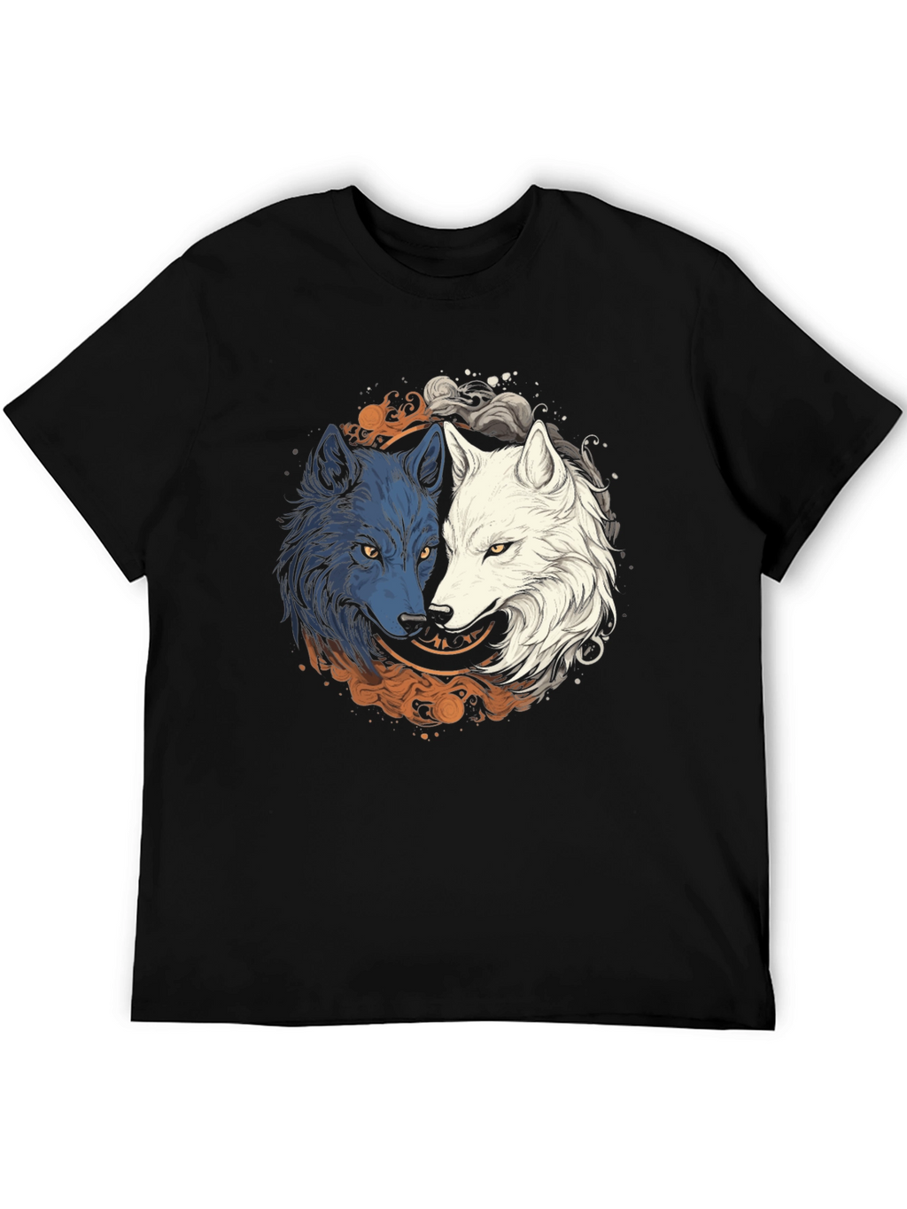 Yin Yang Wolf Graphic Tee - Harmony & Balance