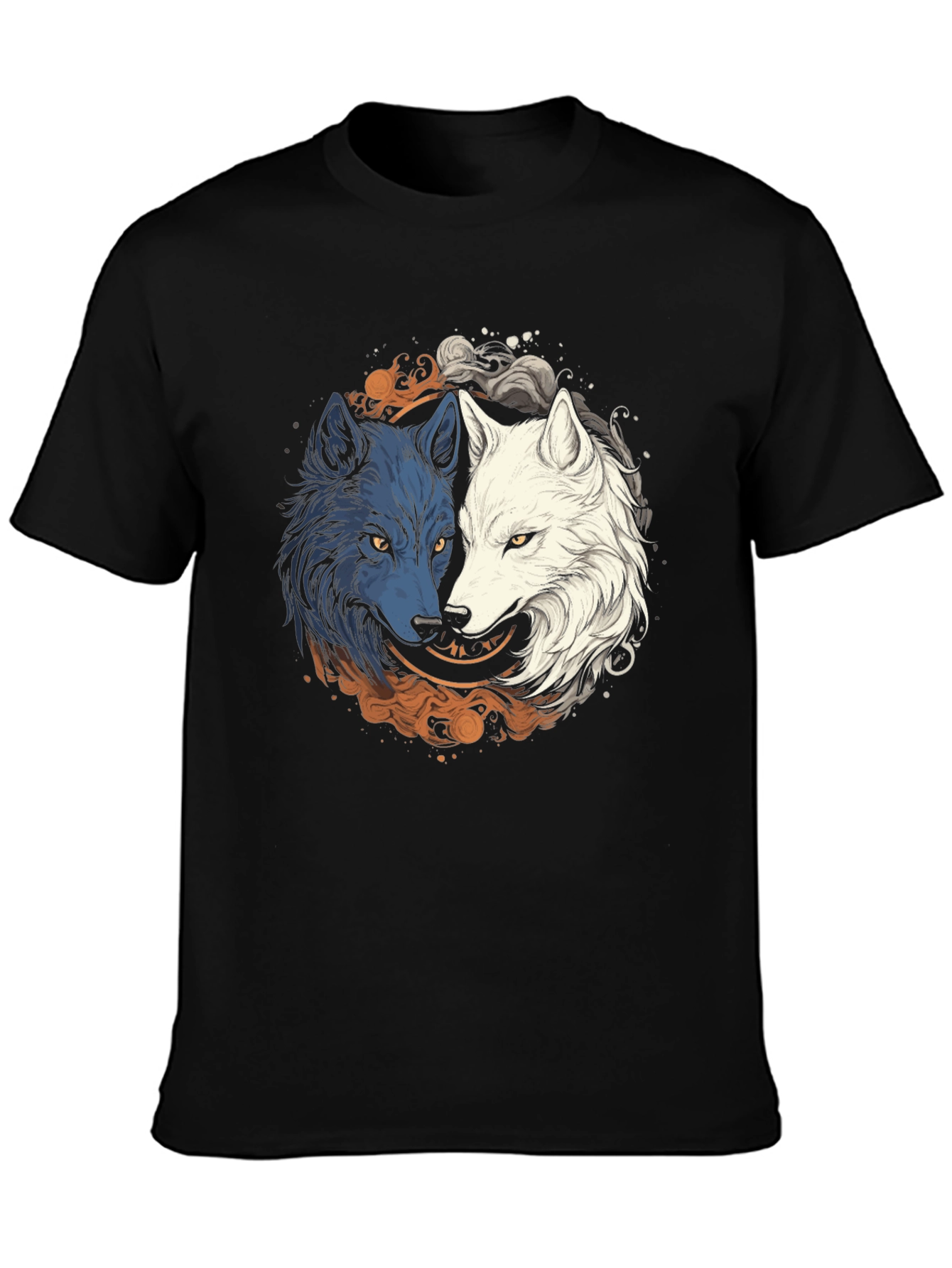 Yin Yang Wolf Graphic Tee - Harmony & Balance