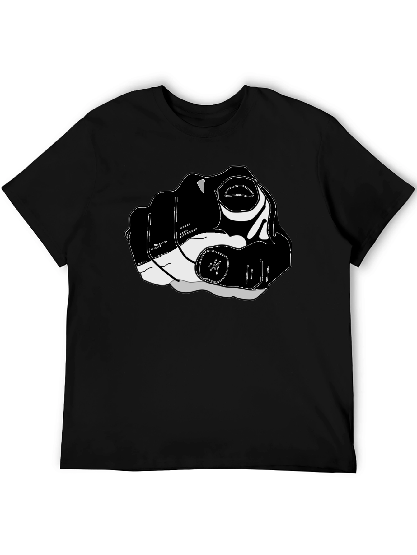 Pointing Finger Graphic Tee - Black
