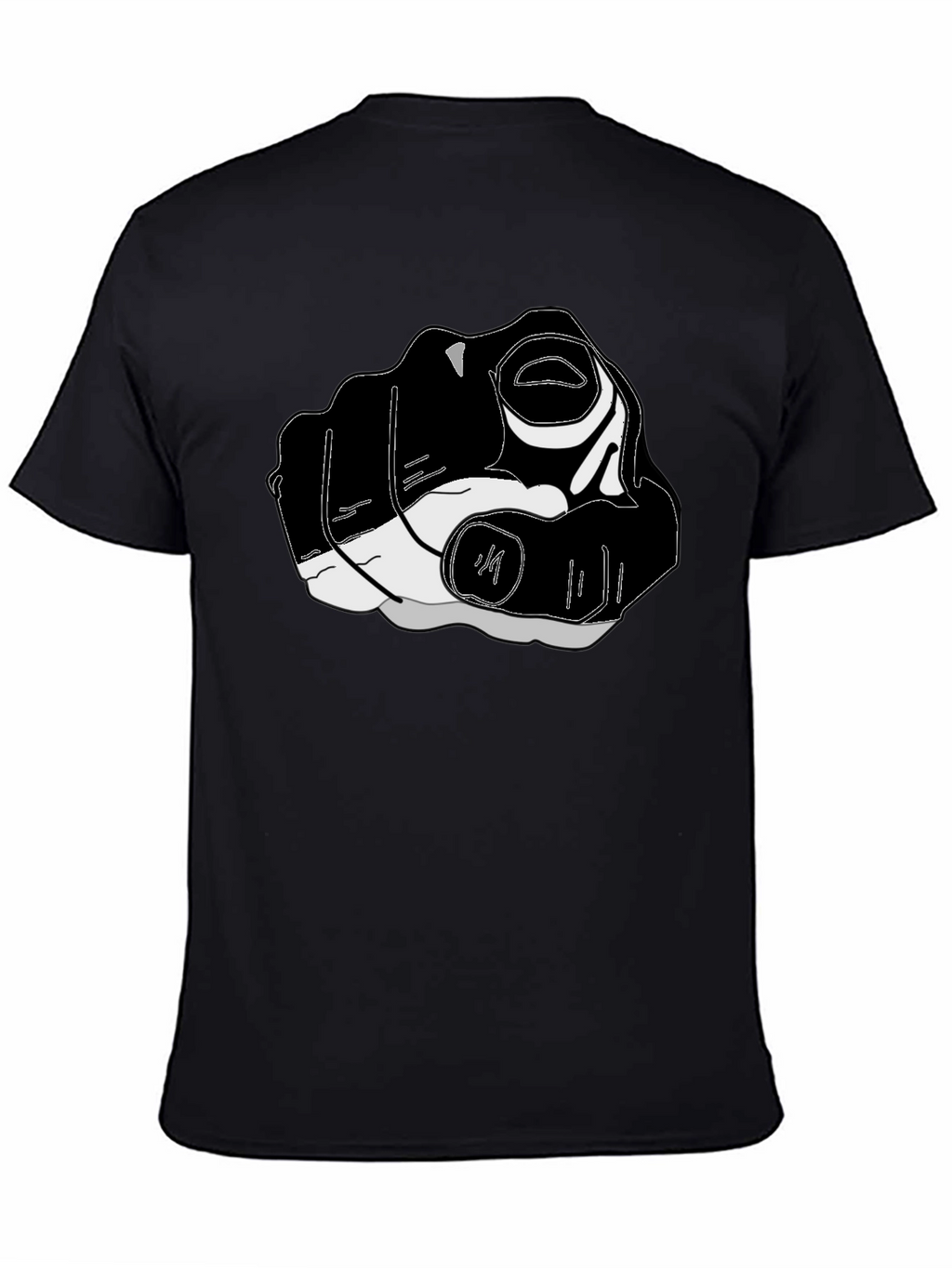 Pointing Finger Graphic Tee - Black