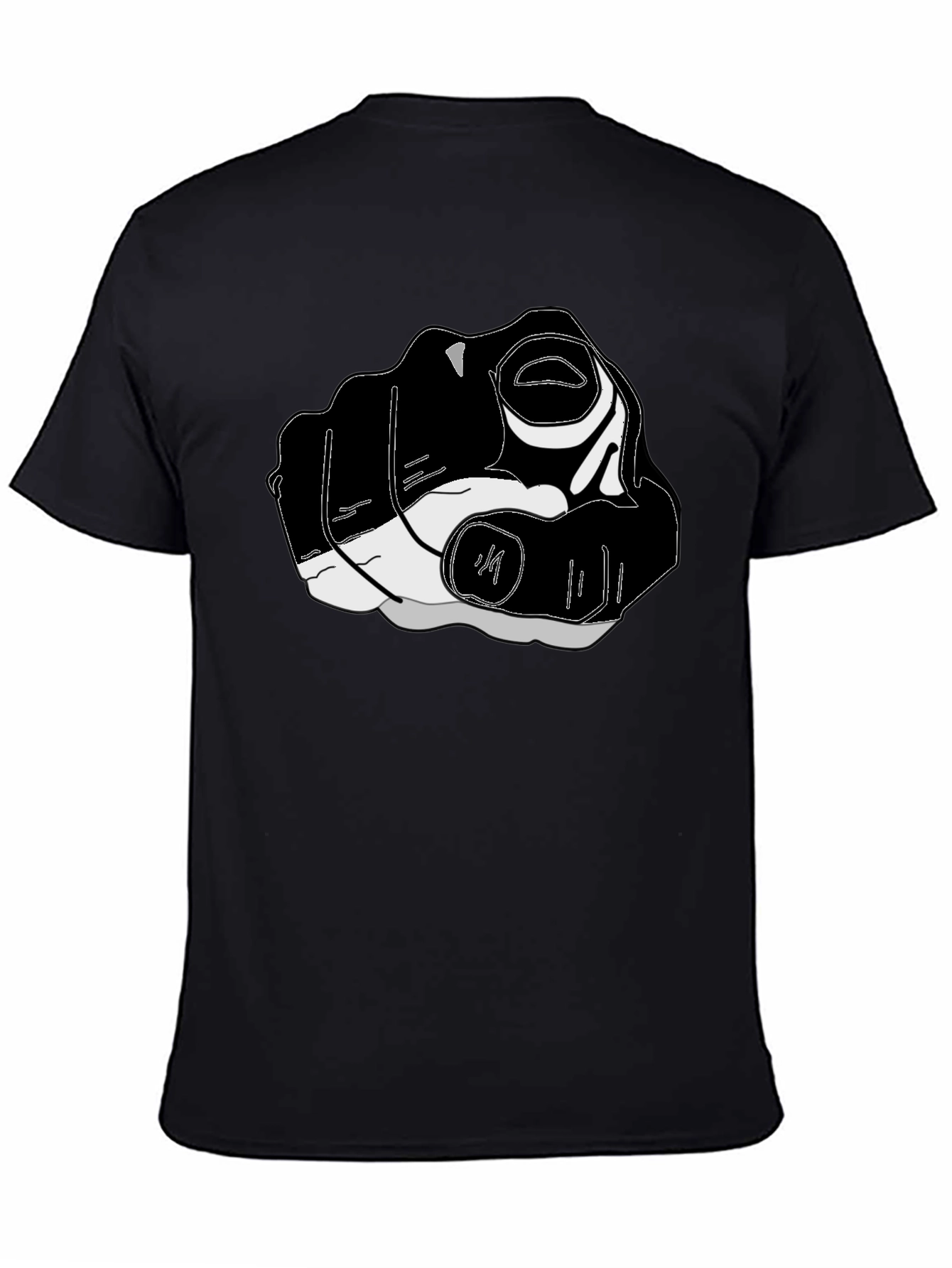 Pointing Finger Graphic Tee - Black