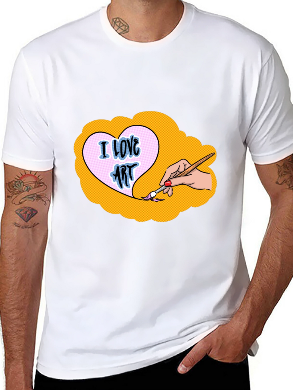 I Love Art Graphic Tee - Black