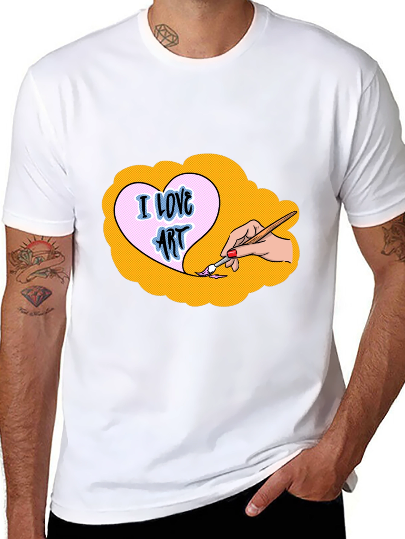 I Love Art Graphic Tee - Black