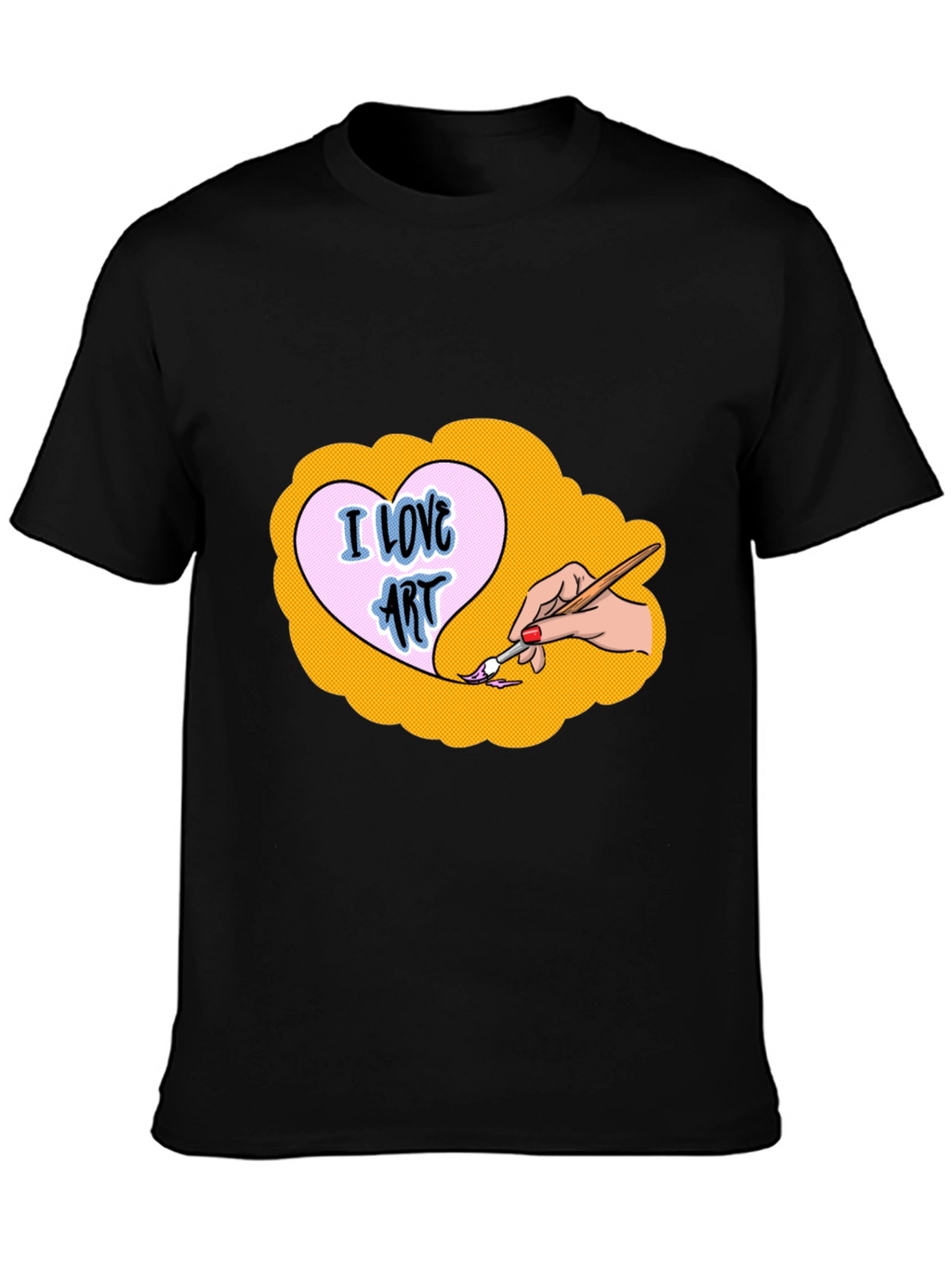 I Love Art Graphic Tee - Black