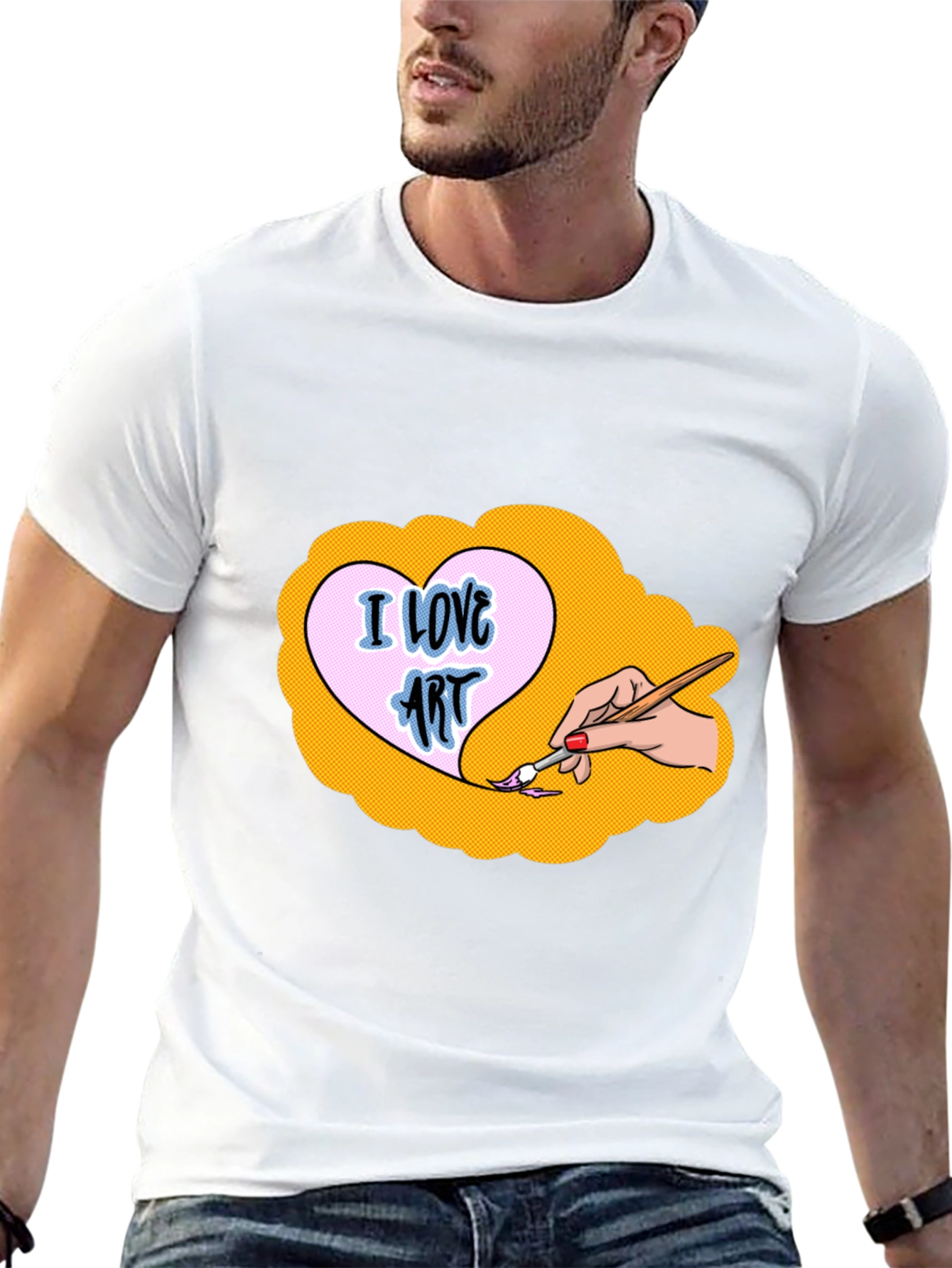 I Love Art Graphic Tee - Black