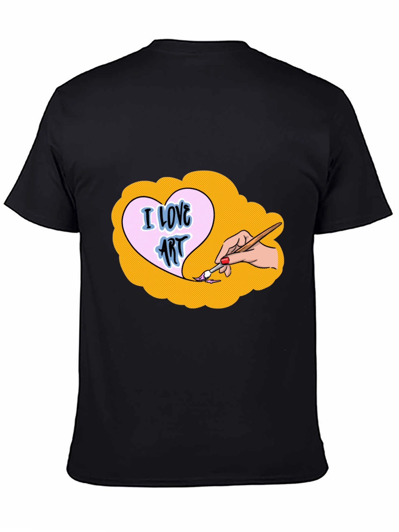 I Love Art Graphic Tee - Black