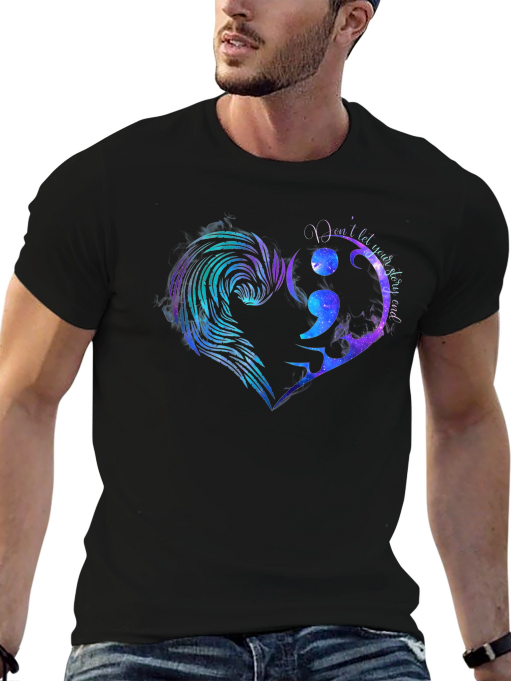 Semicolon Heart Graphic Tee - Hope & Support