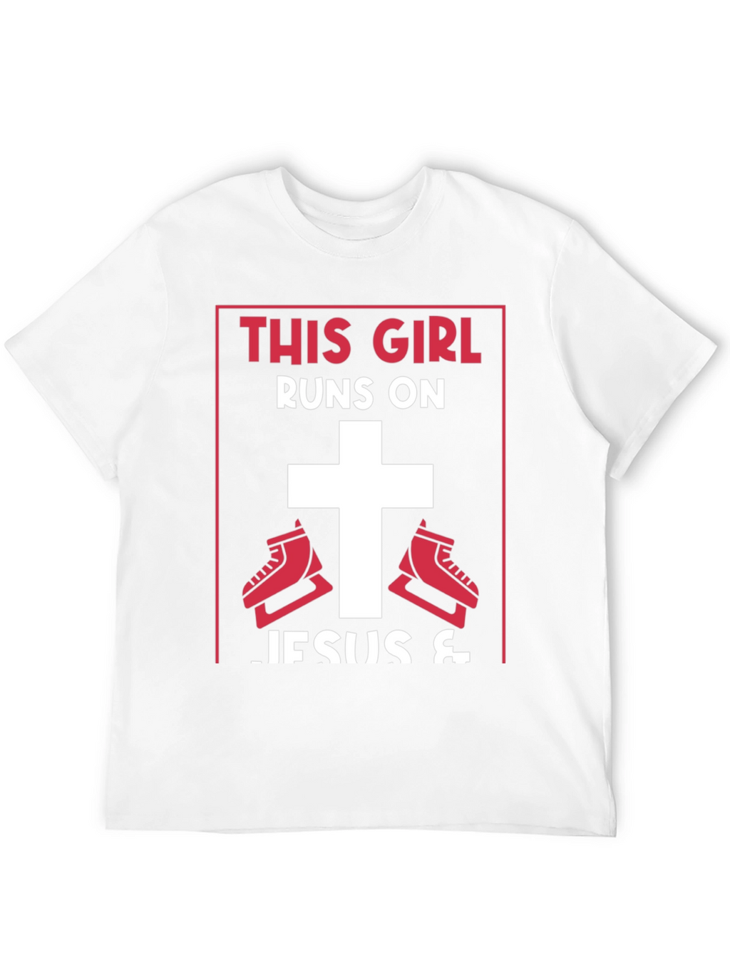 This Girl Runs on Jesus & Ice Skating T-Shirt