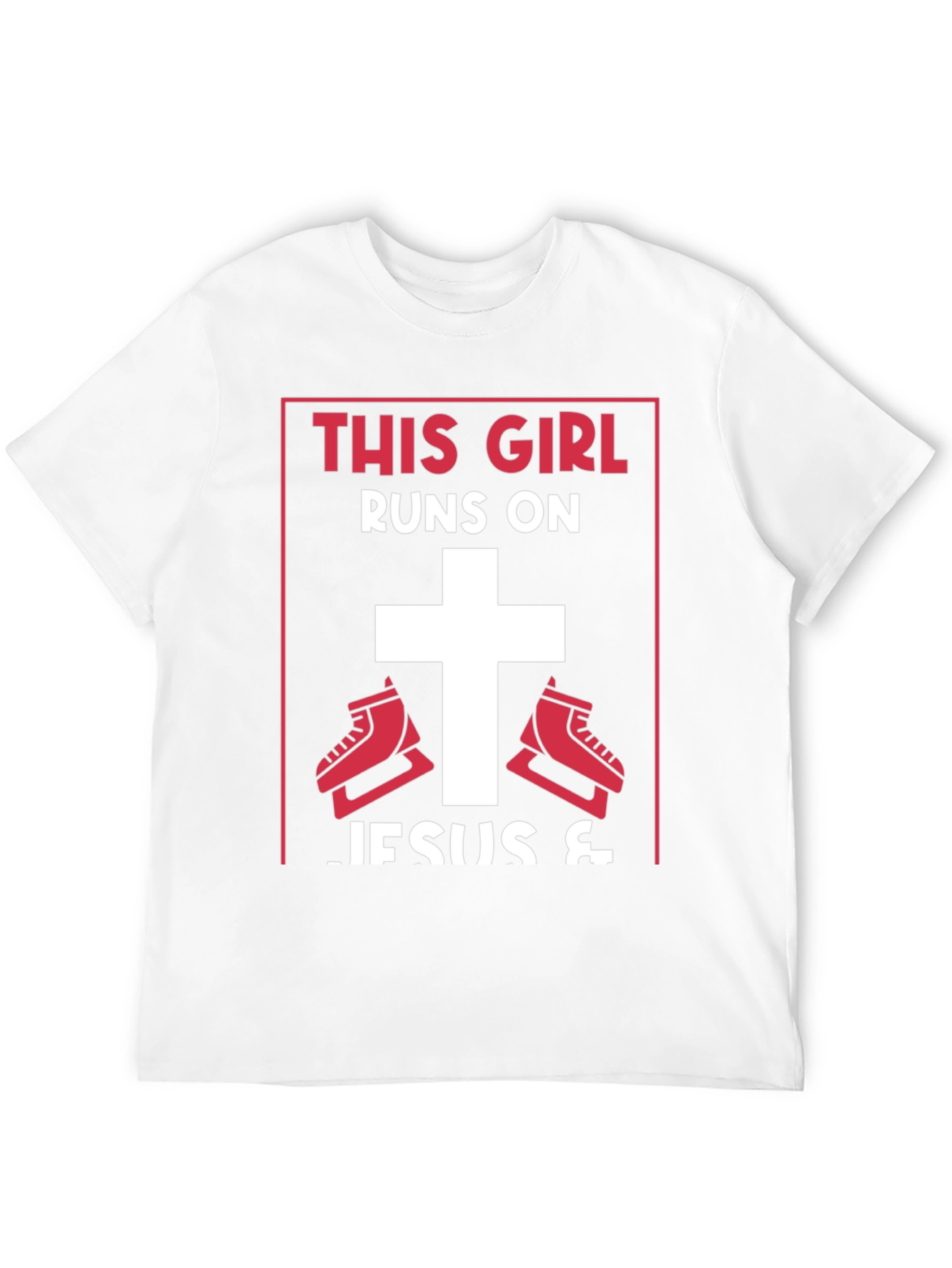 This Girl Runs on Jesus & Ice Skating T-Shirt