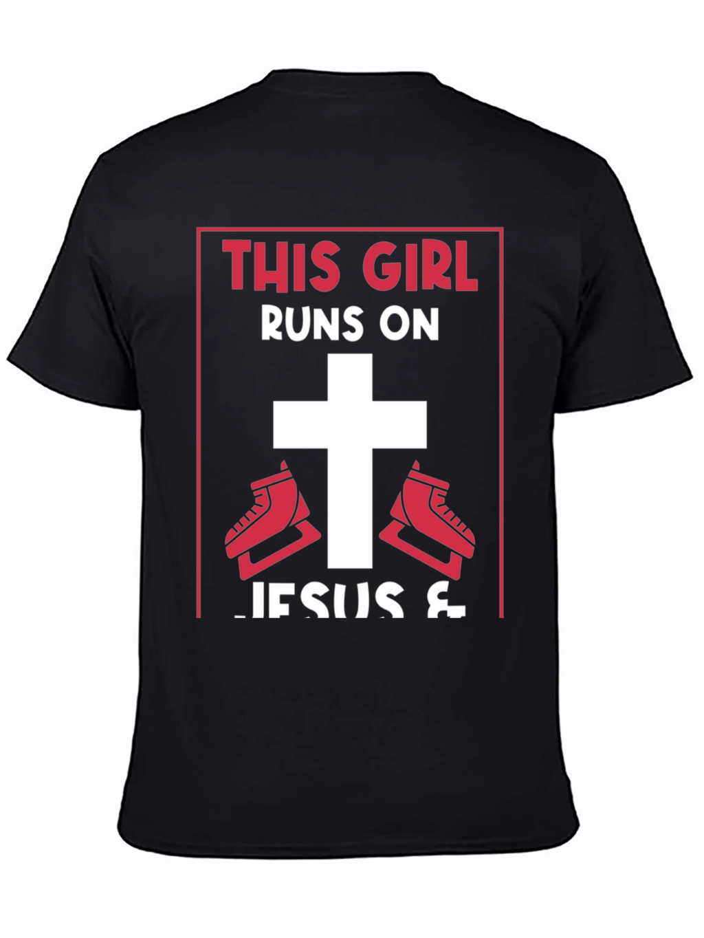 This Girl Runs on Jesus & Ice Skating T-Shirt