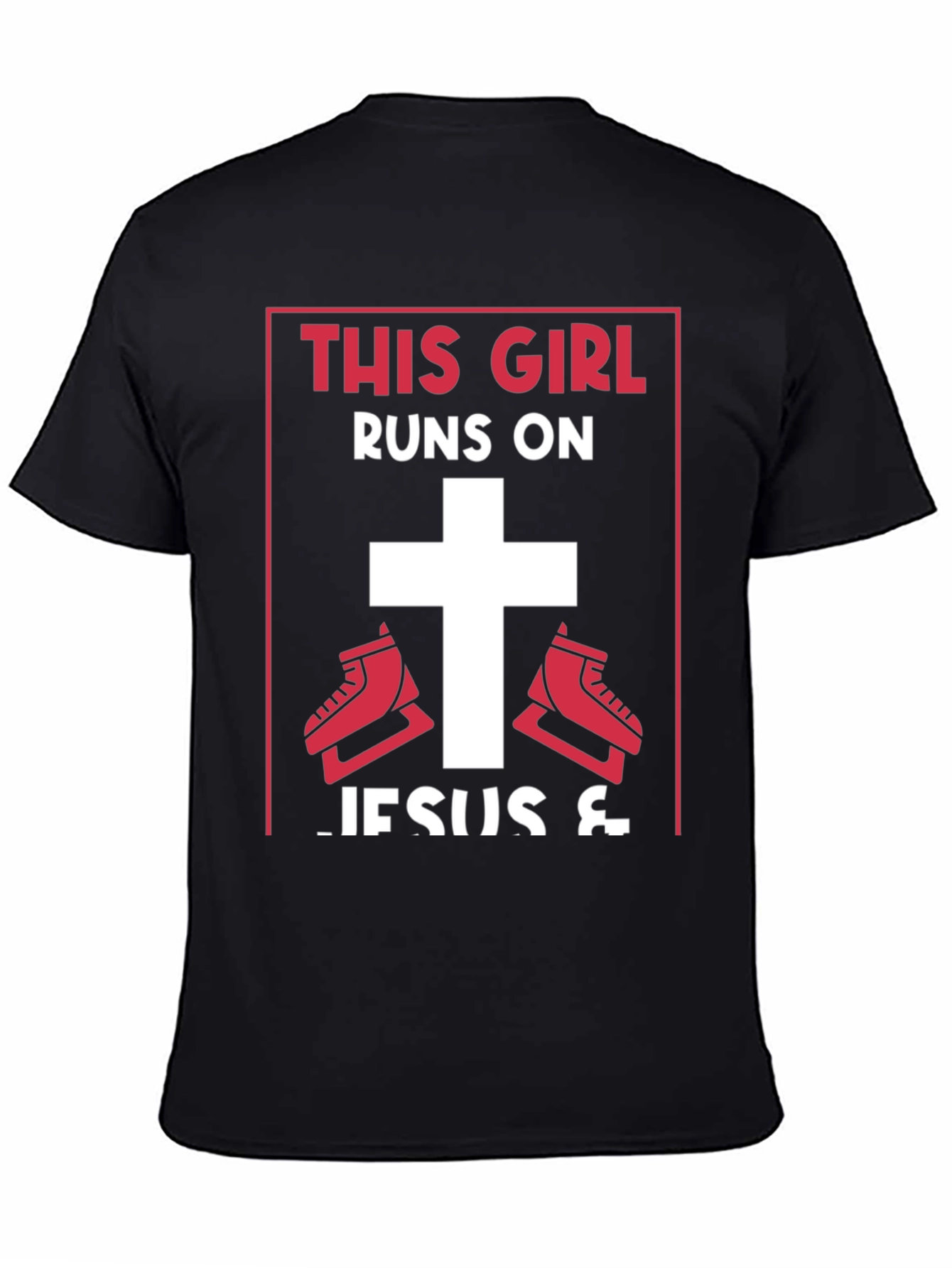 This Girl Runs on Jesus & Ice Skating T-Shirt