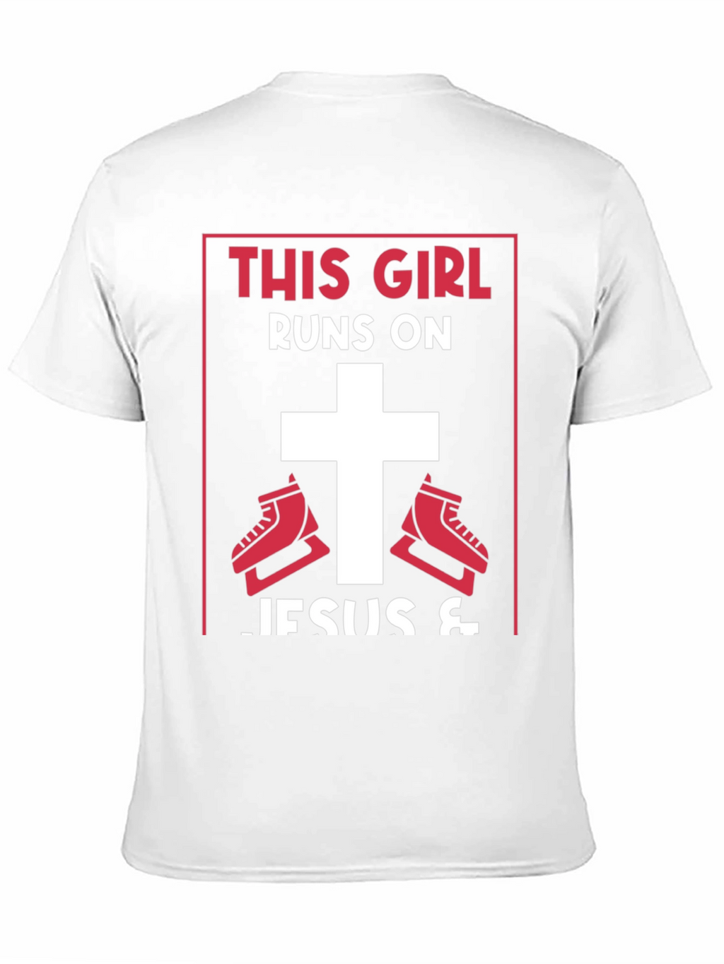 This Girl Runs on Jesus & Ice Skating T-Shirt