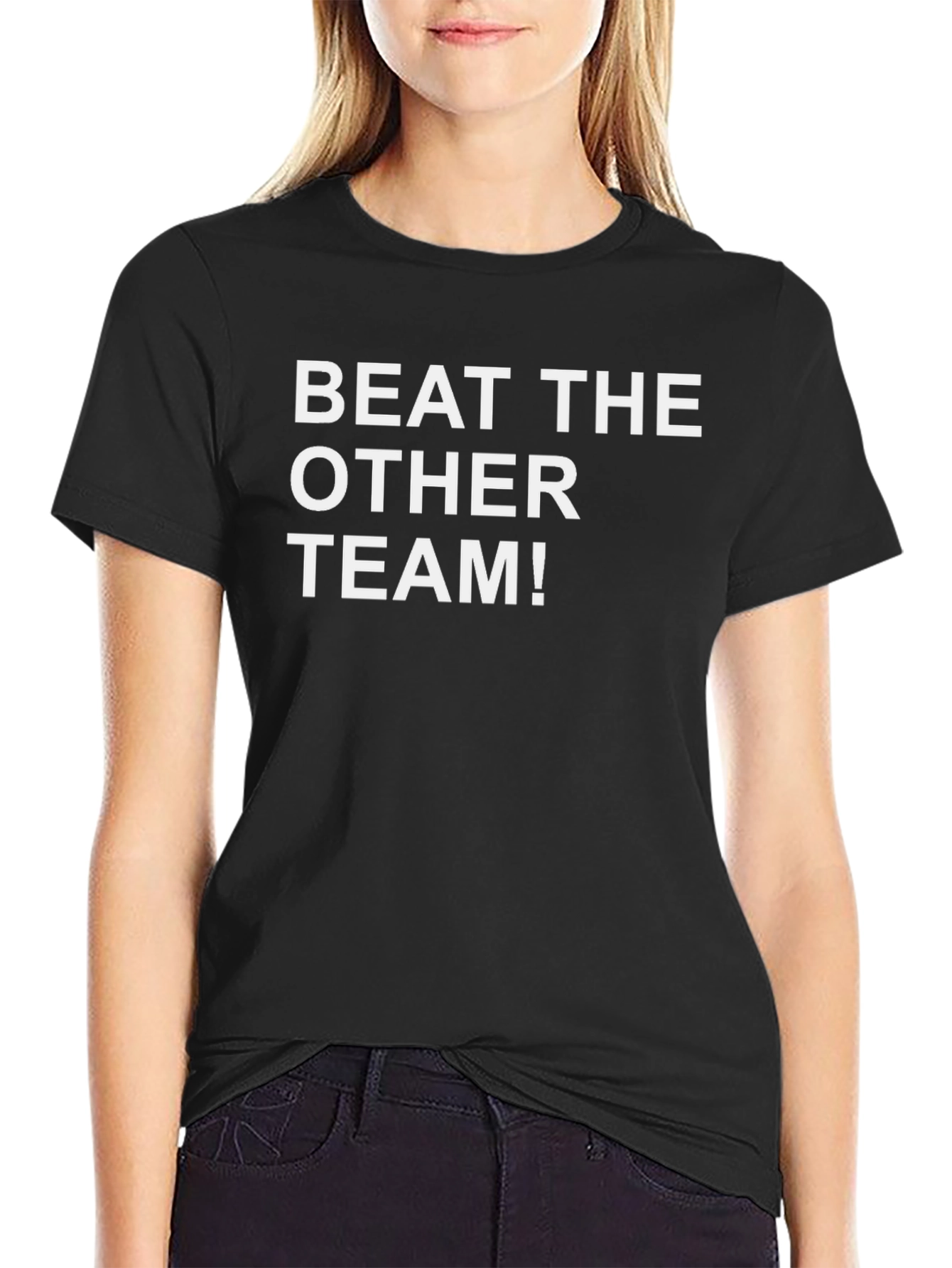 Beat The Other Team! Black Graphic Tee