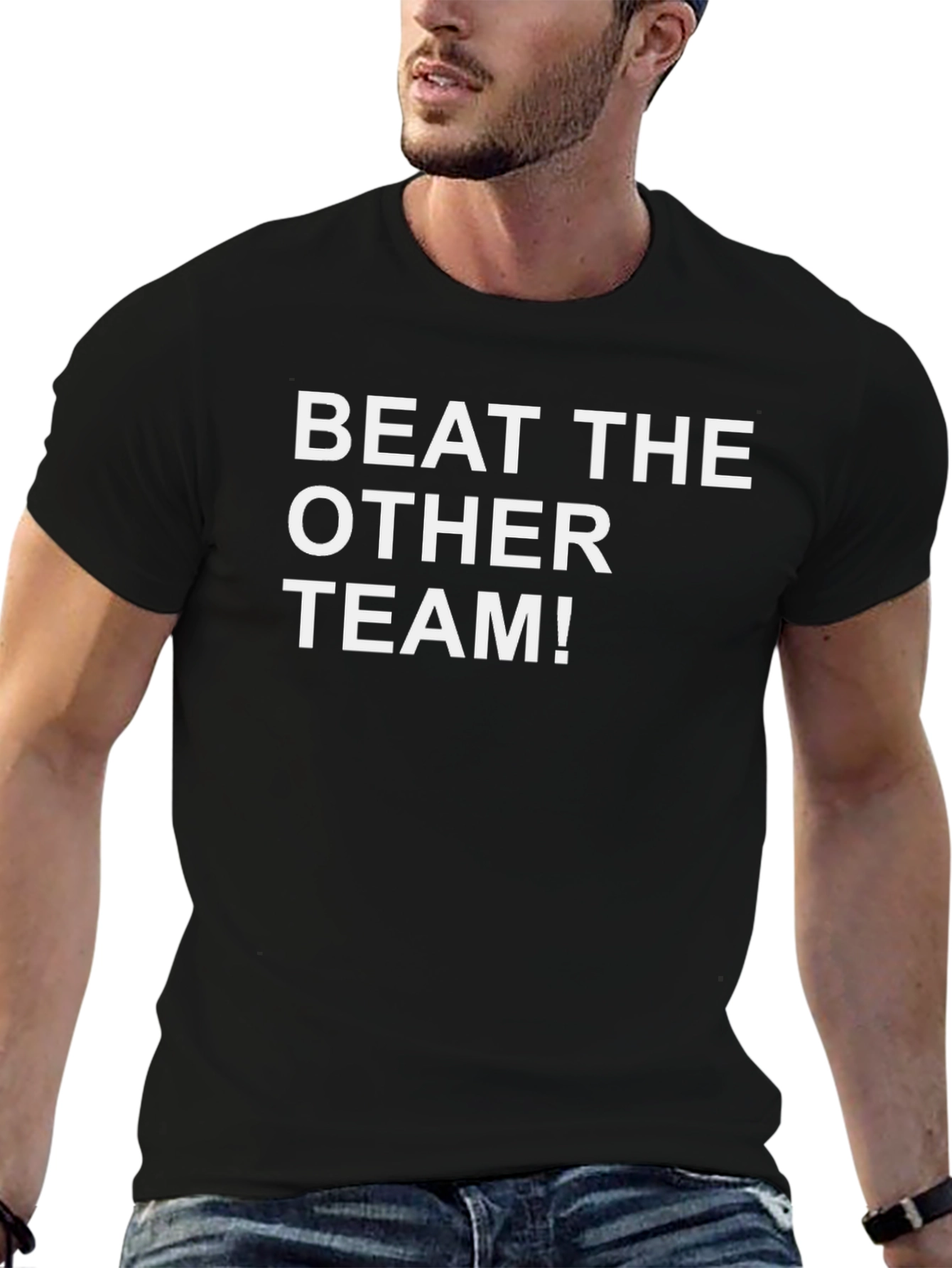 Beat The Other Team! Black Graphic Tee