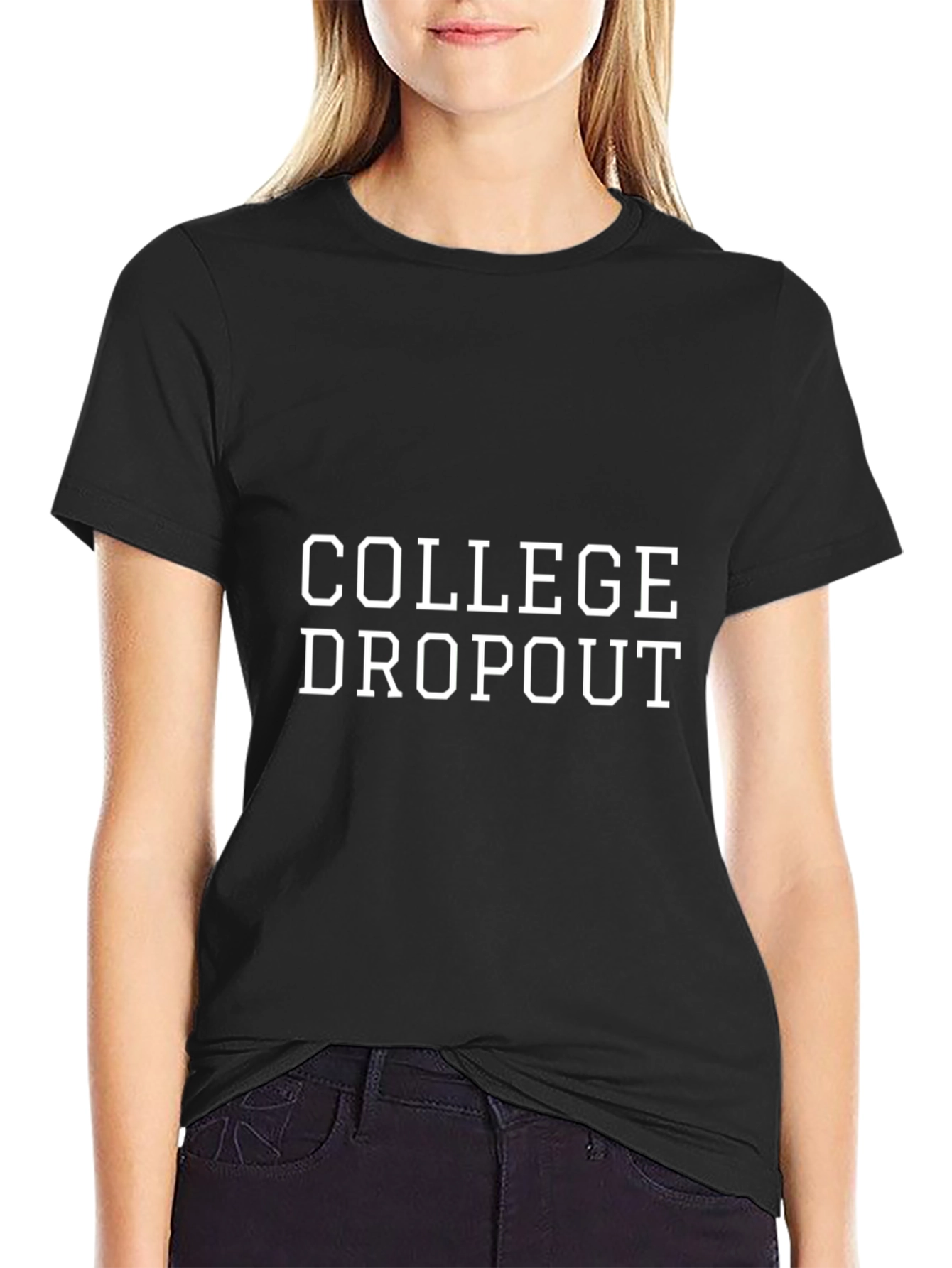 College Dropout Graphic Tee - Bold Statement Shirt