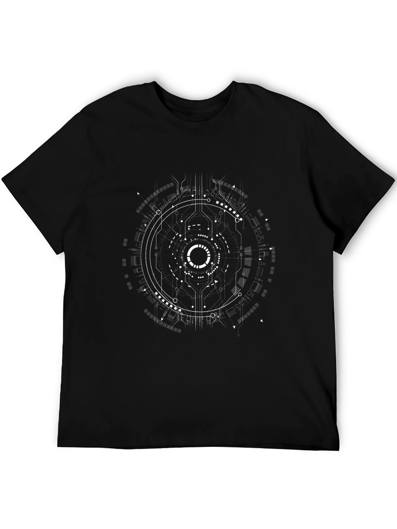 Tech Circuit Graphic Black T-Shirt