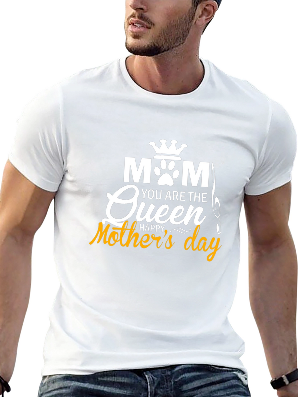Mom Queen Happy Mothers Day Black Tee