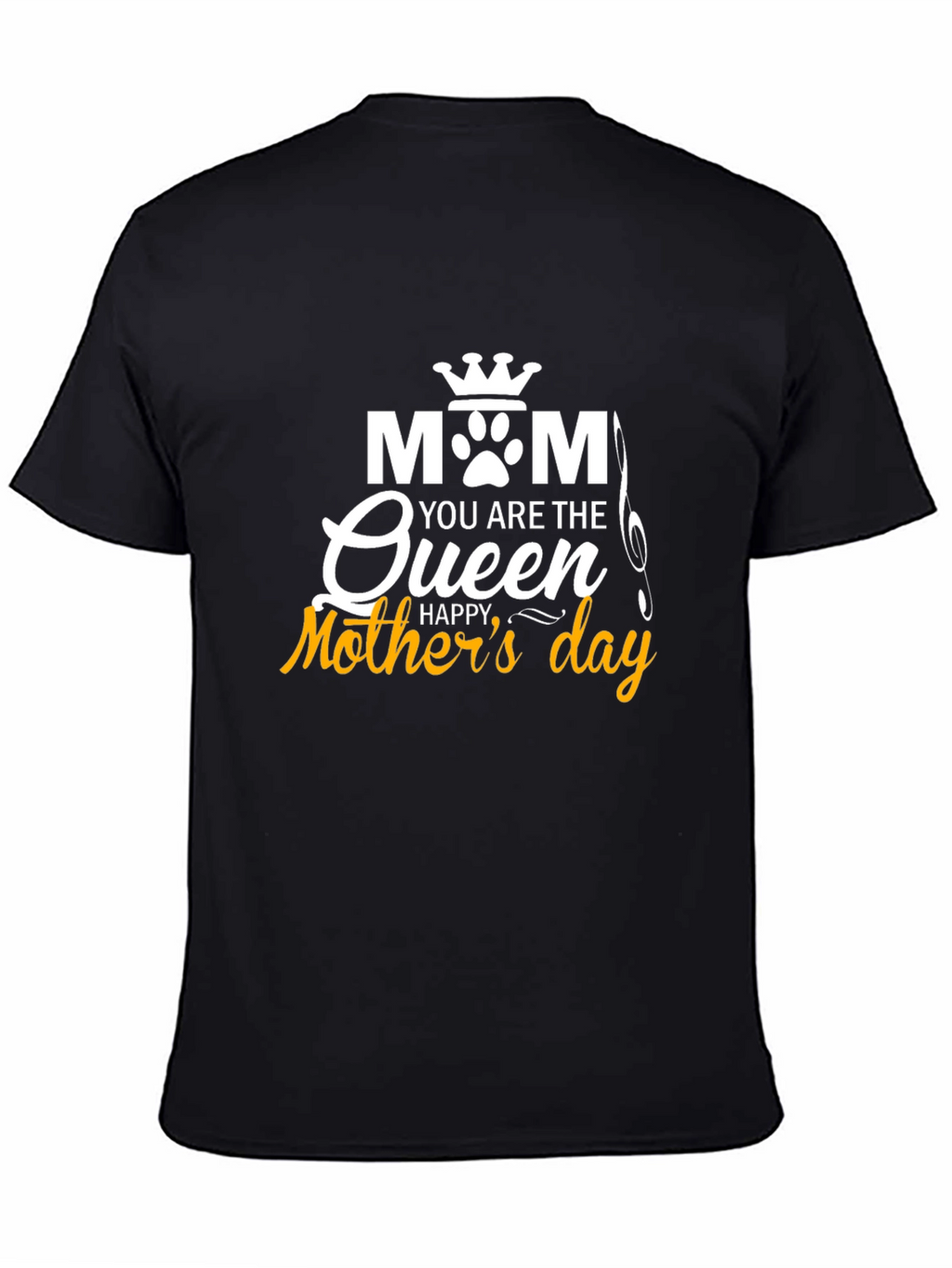 Mom Queen Happy Mothers Day Black Tee