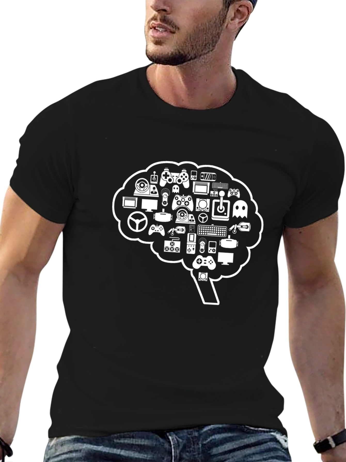 Gaming Brain T-Shirt - Gamer Mind Tee