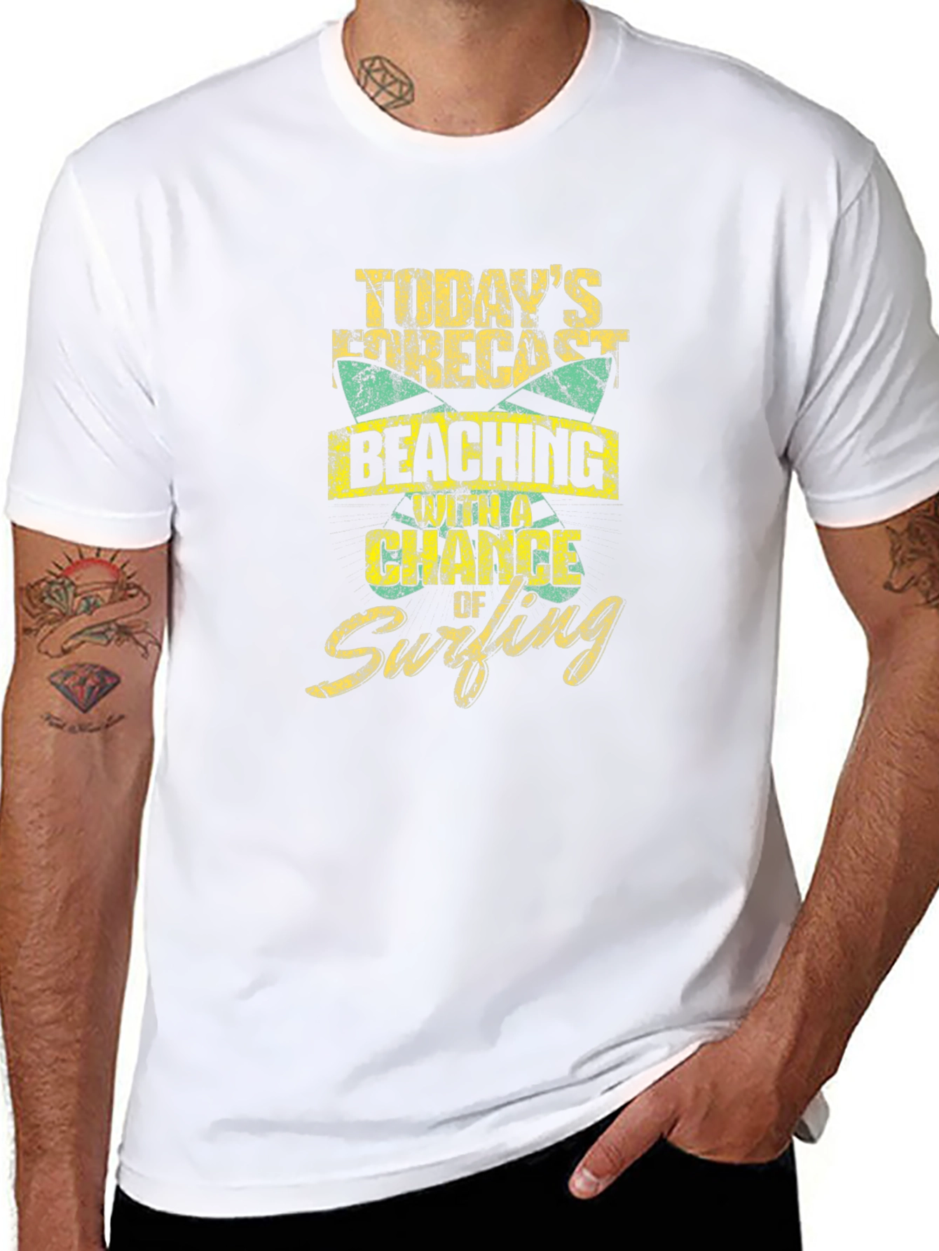 Beaching and Surfing Graphic T-Shirt