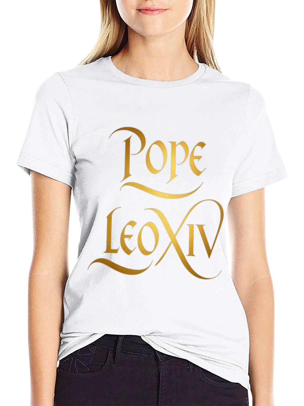 Pope Leo XIV T-Shirt - Gold Design