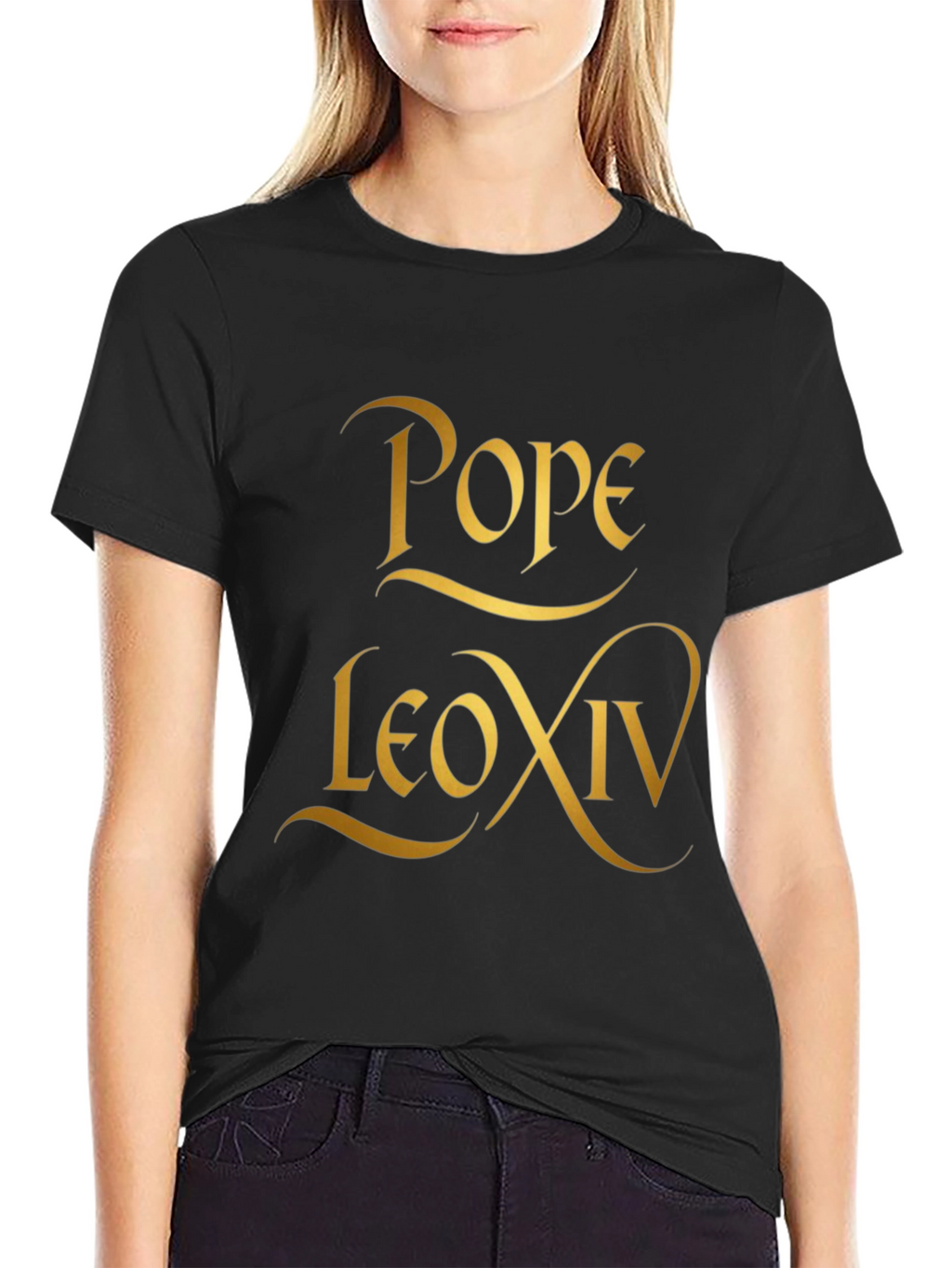 Pope Leo XIV T-Shirt - Gold Design