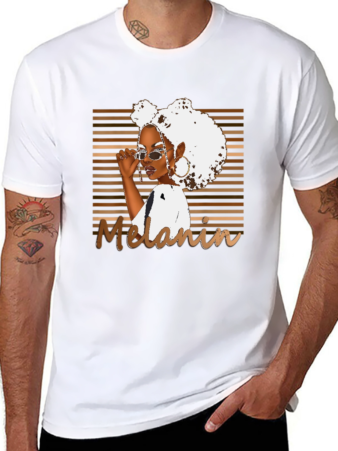 Melanin Queen Graphic Tee - Black Cotton T-Shirt