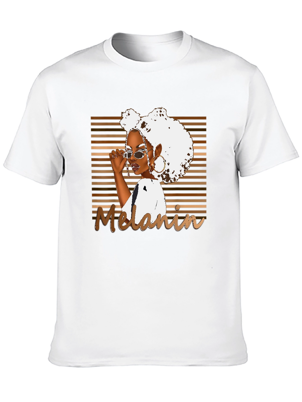 Melanin Queen Graphic Tee - Black Cotton T-Shirt