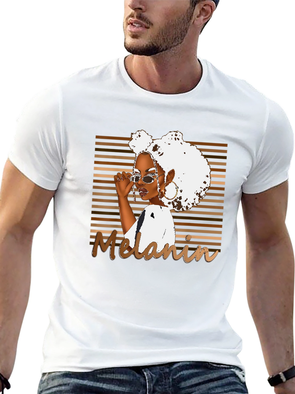 Melanin Queen Graphic Tee - Black Cotton T-Shirt