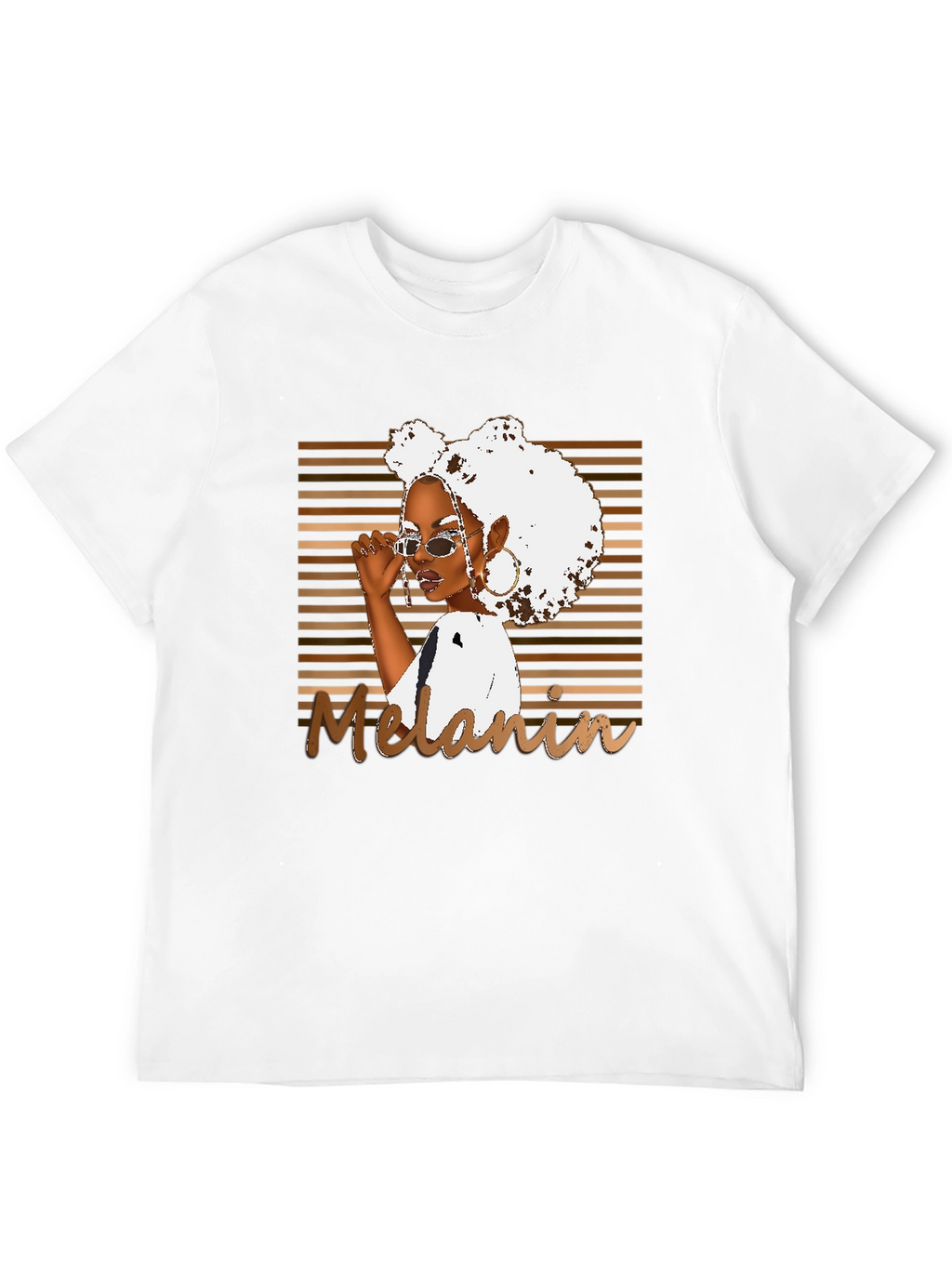 Melanin Queen Graphic Tee - Black Cotton T-Shirt