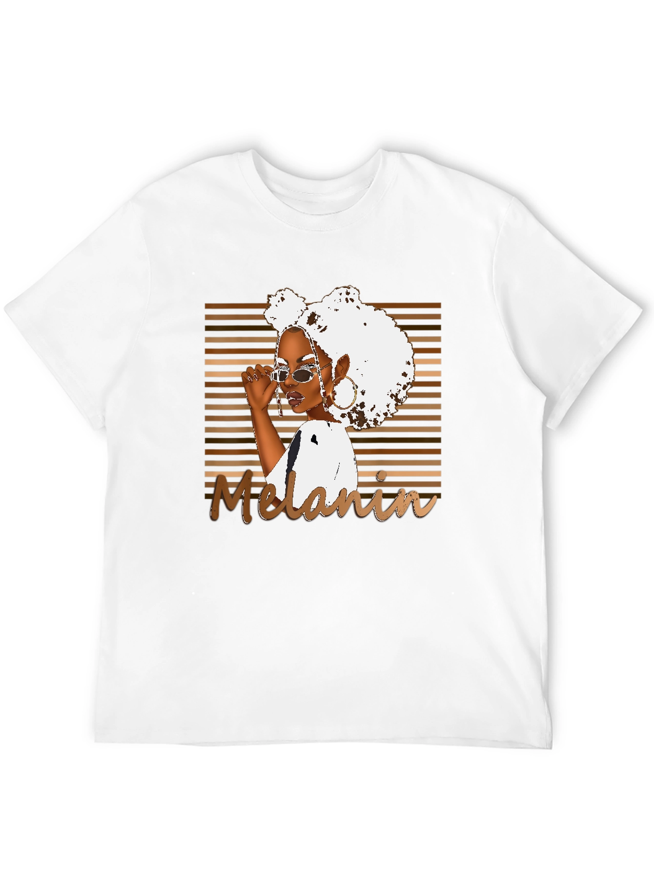 Melanin Queen Graphic Tee - Black Cotton T-Shirt