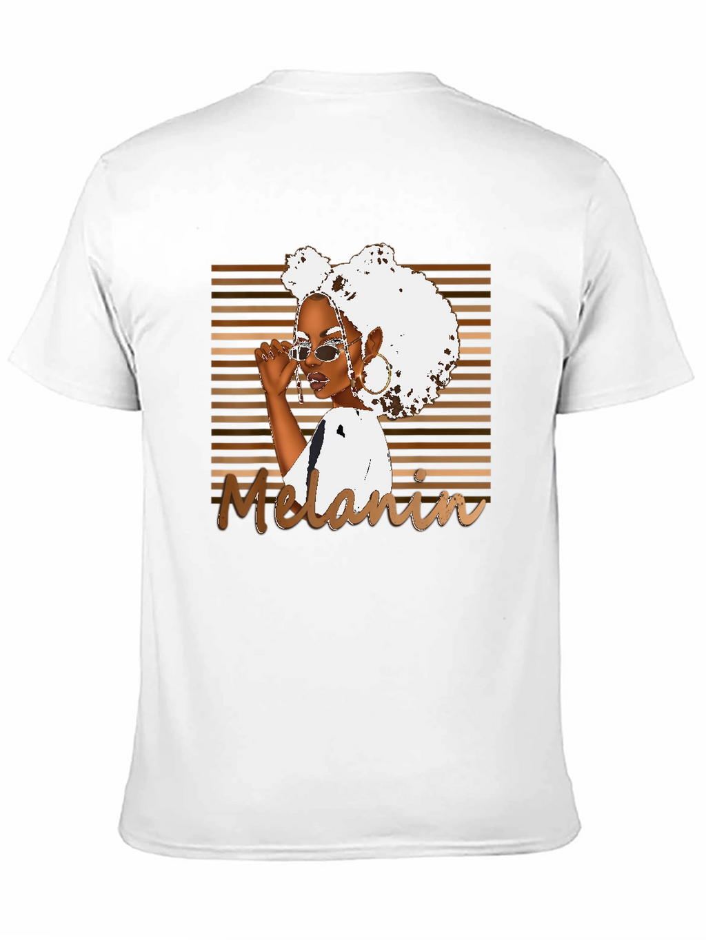 Melanin Queen Graphic Tee - Black Cotton T-Shirt