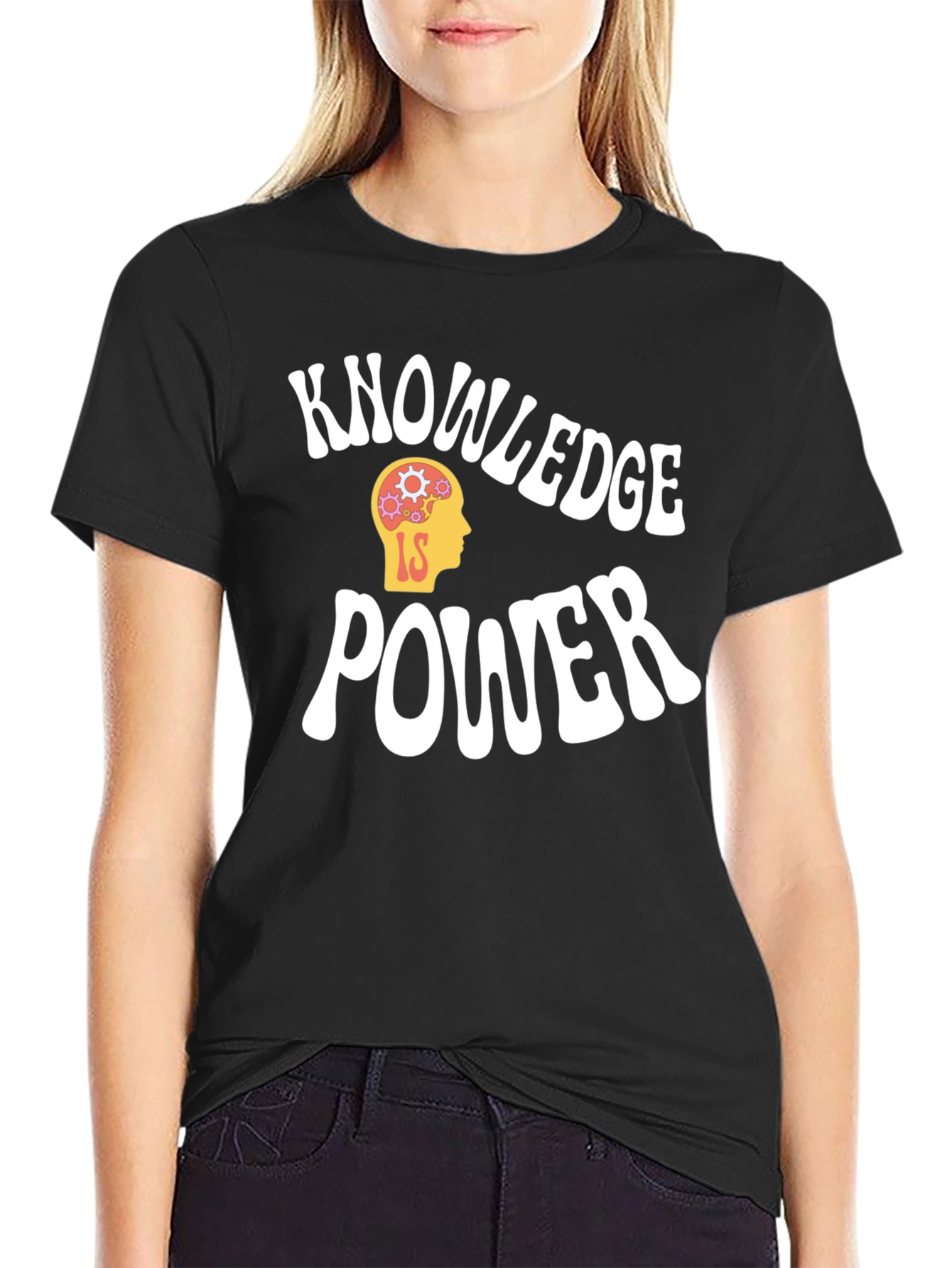 Knowledge is Power Graphic Tee - Black