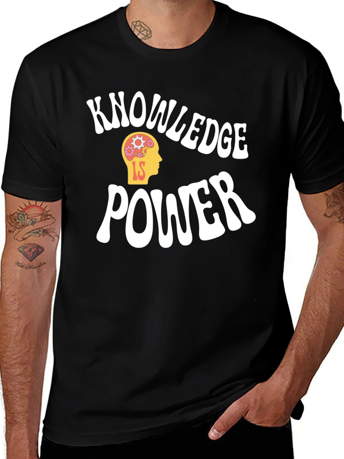 Knowledge is Power Graphic Tee - Black