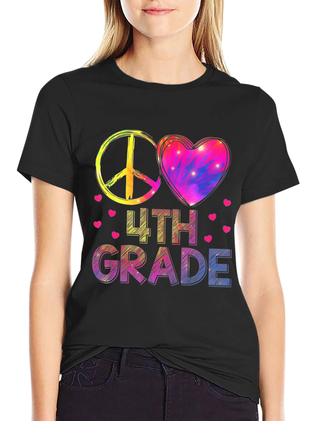 Peace Love 4th Grade T-Shirt