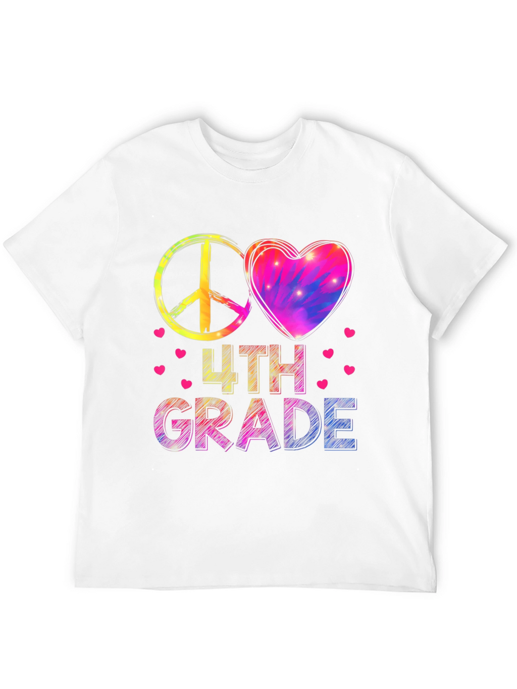 Peace Love 4th Grade T-Shirt