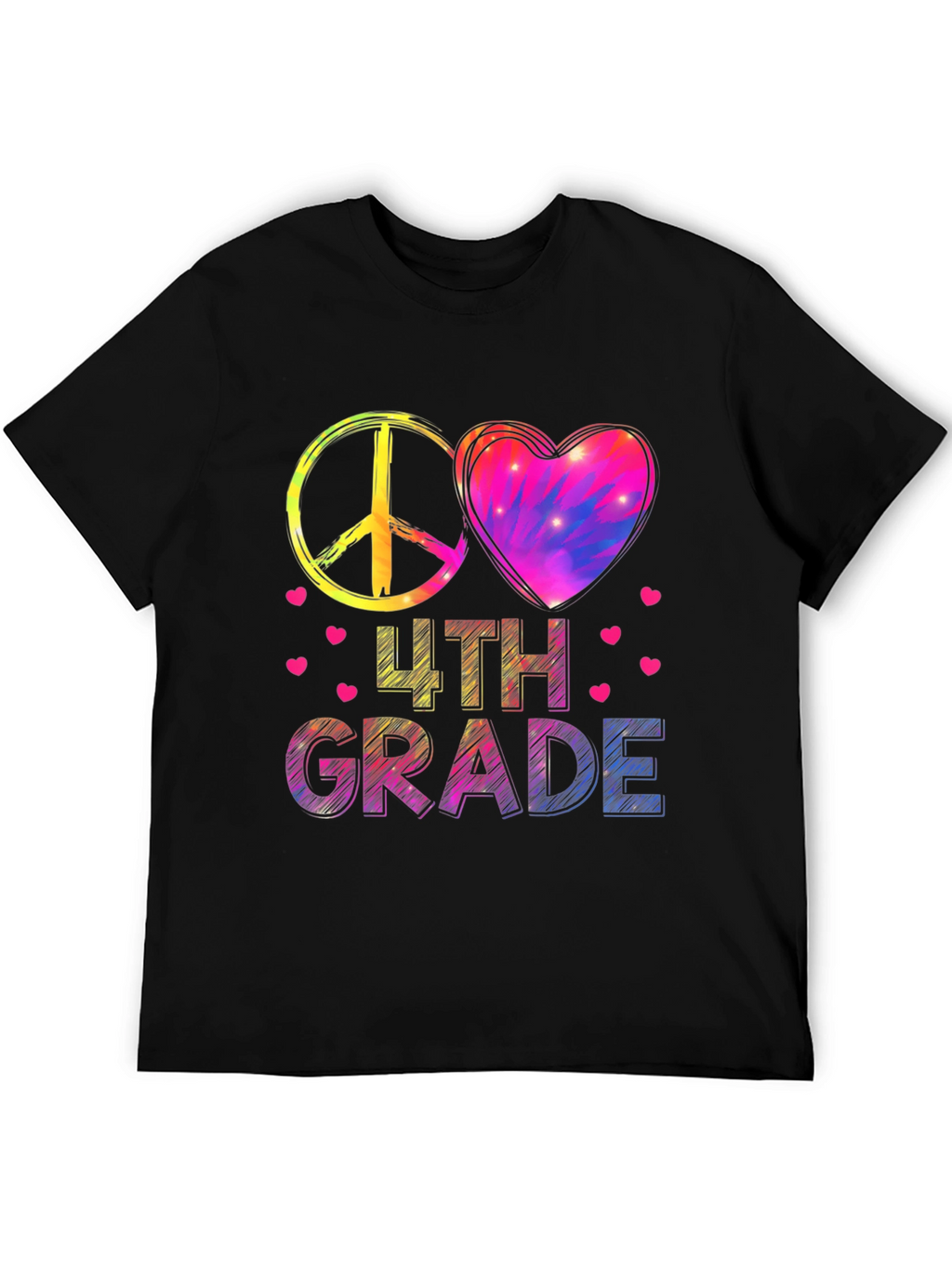 Peace Love 4th Grade T-Shirt
