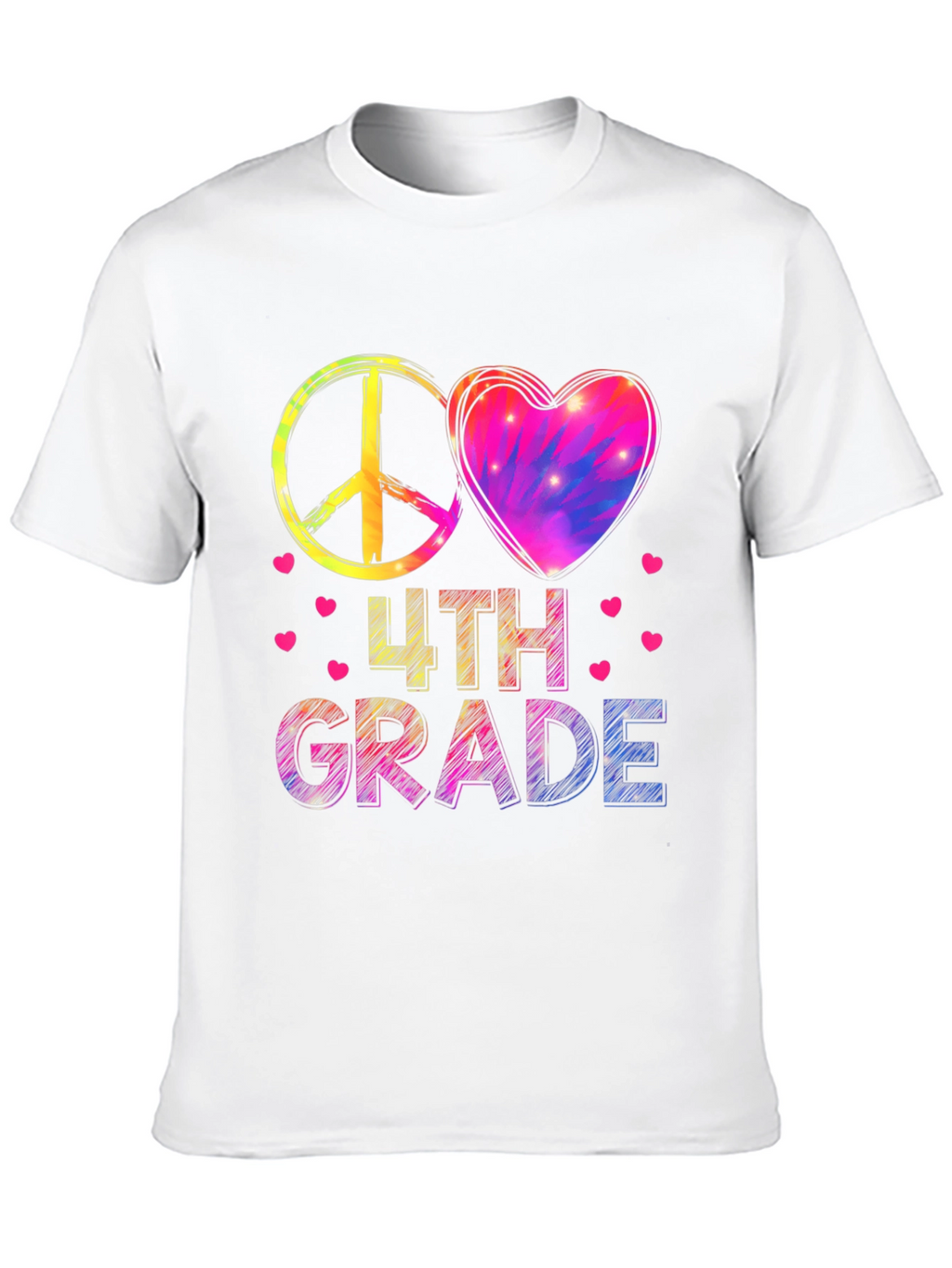 Peace Love 4th Grade T-Shirt