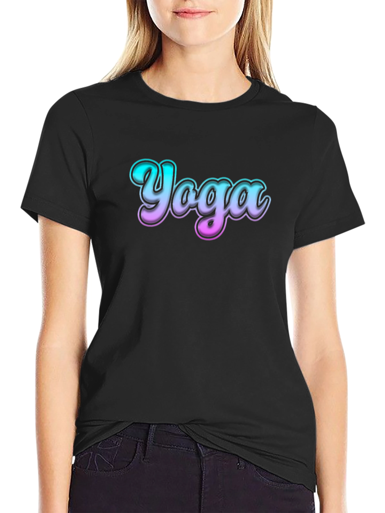 Yoga Graphic Print T-Shirt