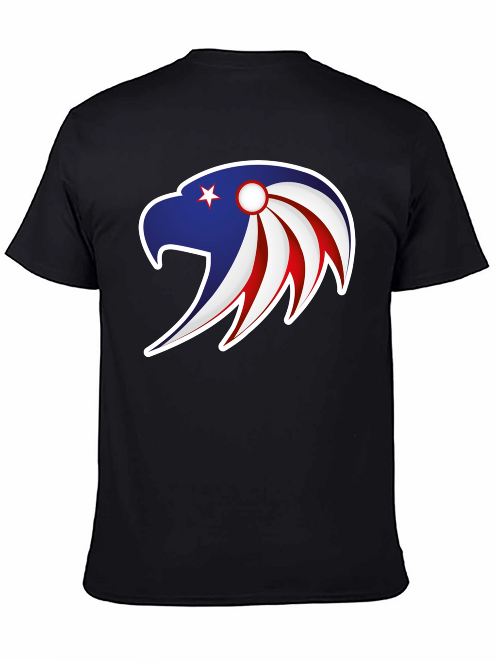 Patriotic Eagle Graphic Tee - Stylish Mens Black T-Shirt