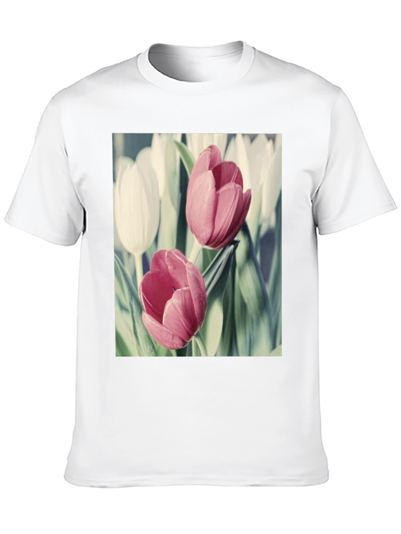 Floral Tulip T-Shirt - Stylish & Comfortable Cotton Tee