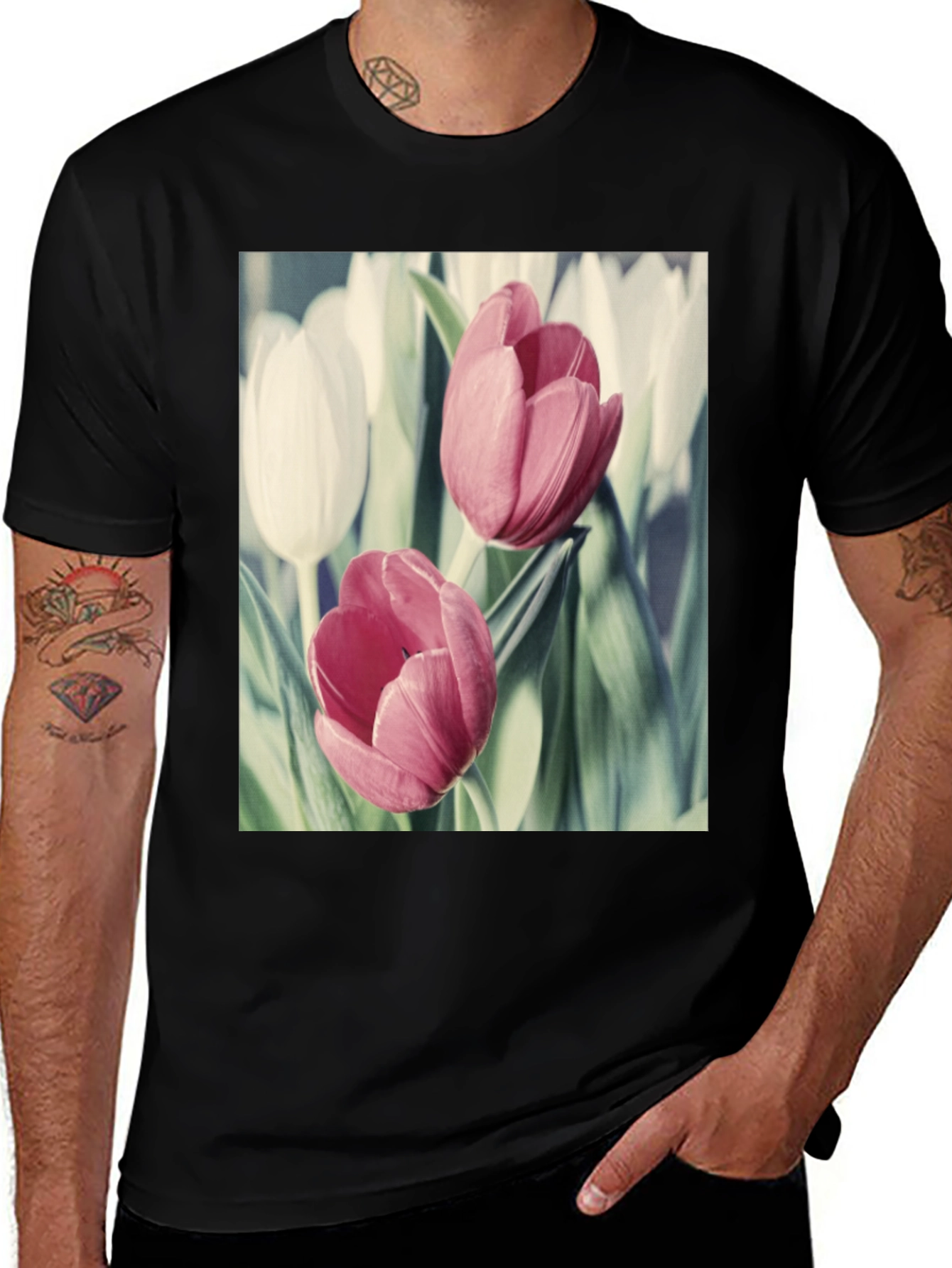 Floral Tulip T-Shirt - Stylish & Comfortable Cotton Tee