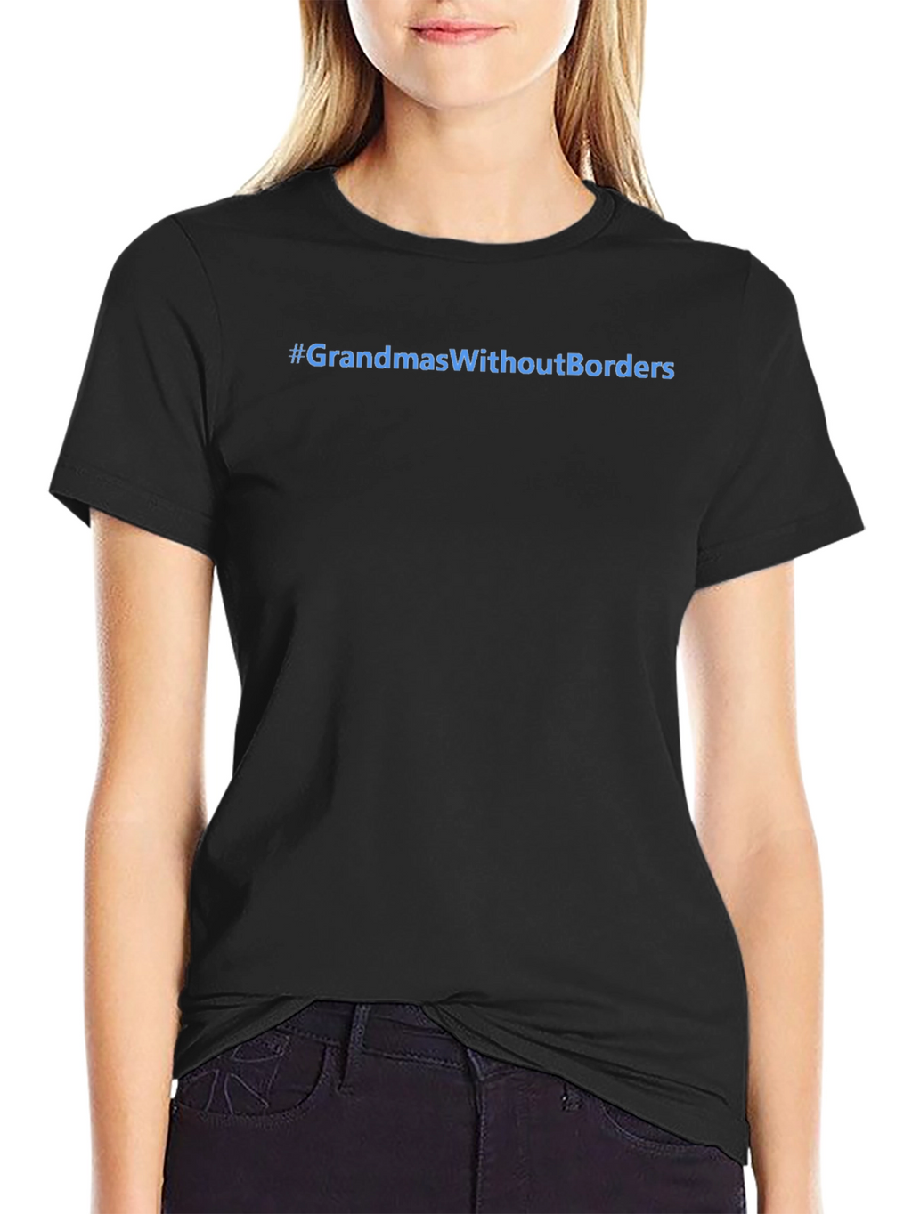 Grandmas Without Borders Black T-Shirt