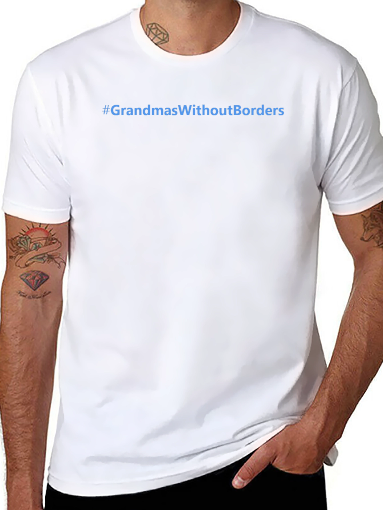Grandmas Without Borders Black T-Shirt