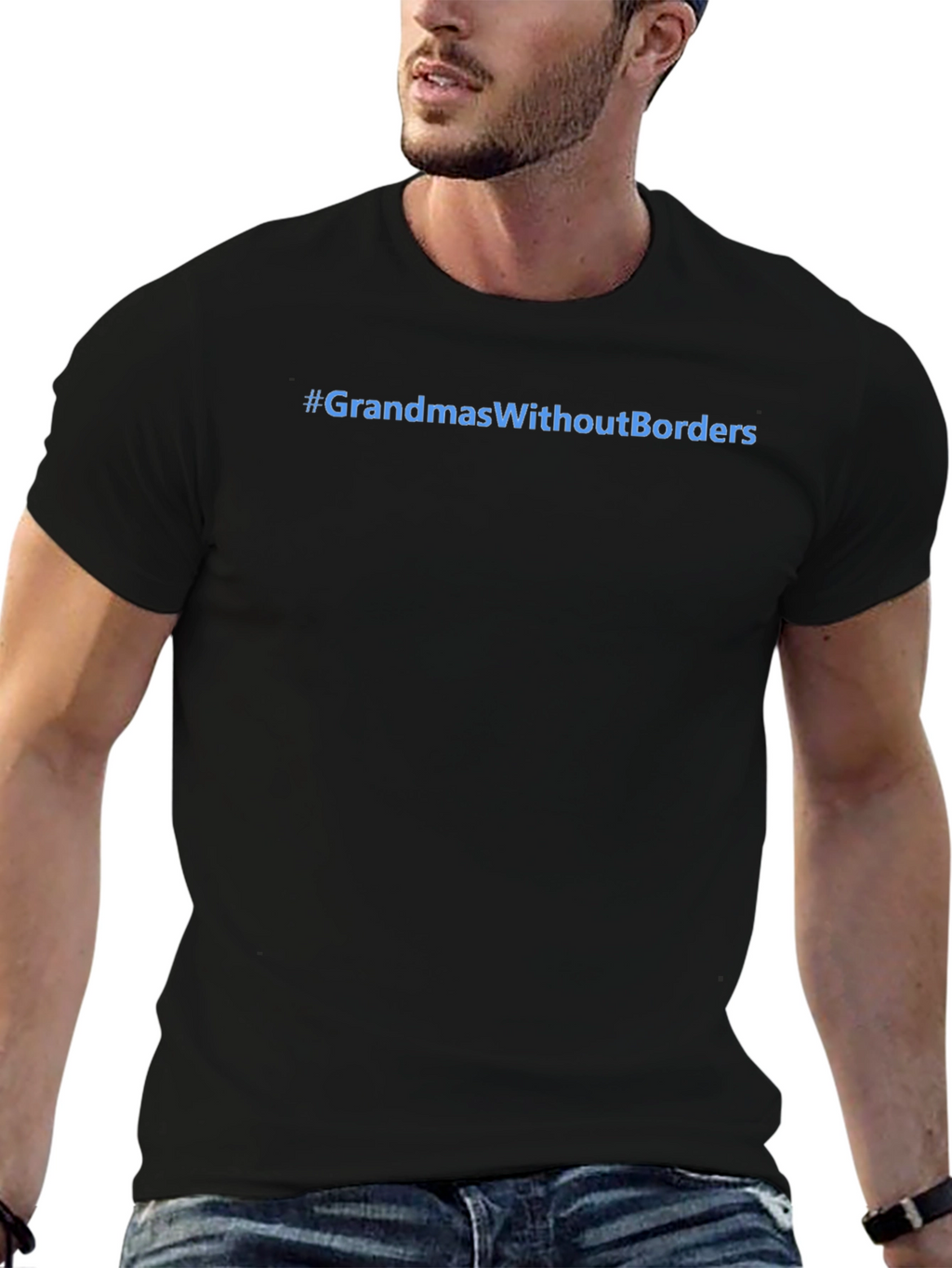 Grandmas Without Borders Black T-Shirt