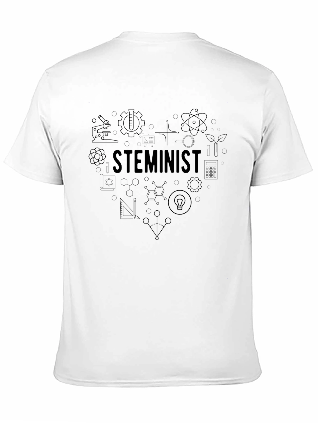 STEMinist Science Heart T-Shirt - Empowering & Stylish!