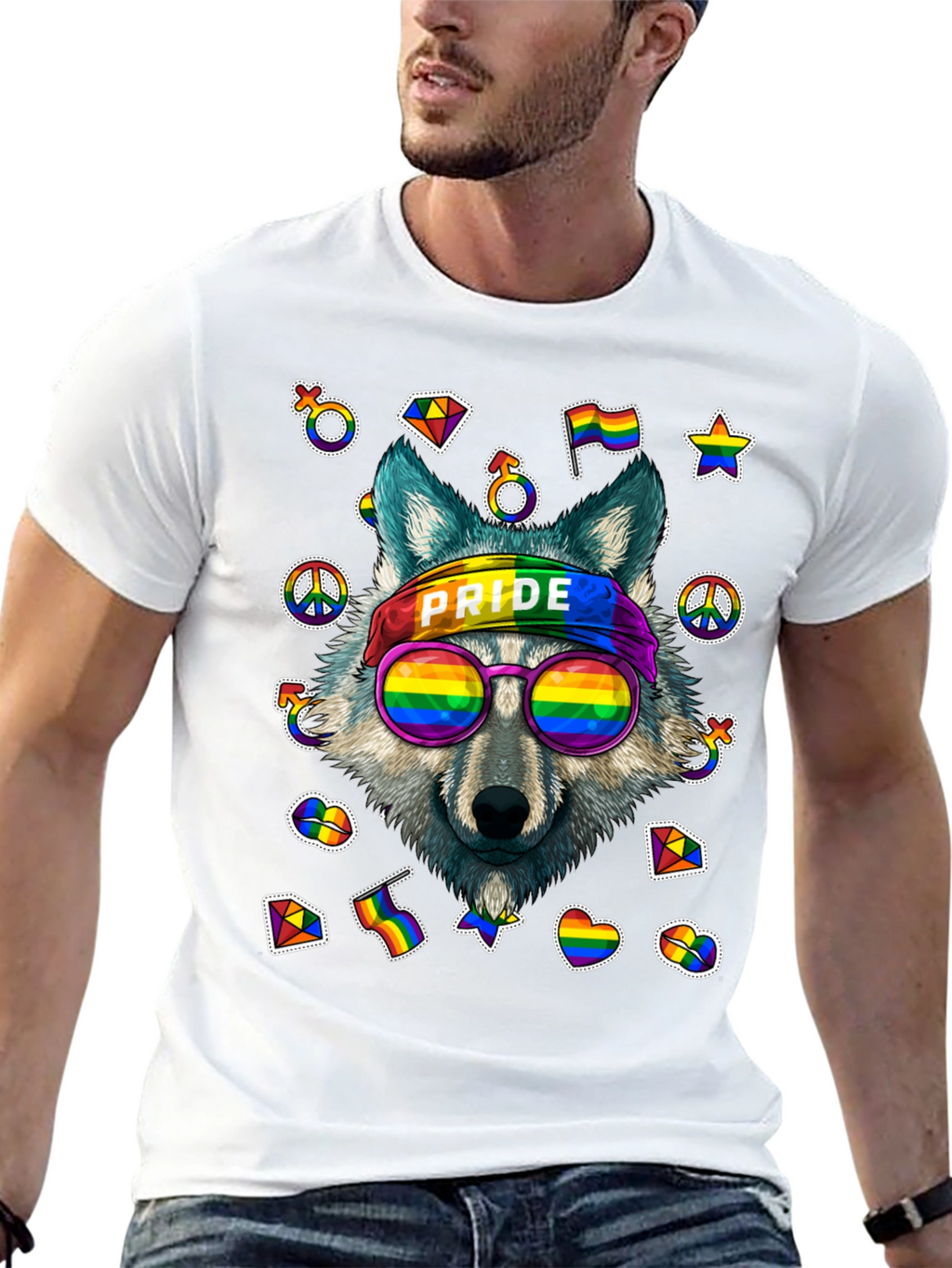 Pride Wolf Graphic T-Shirt